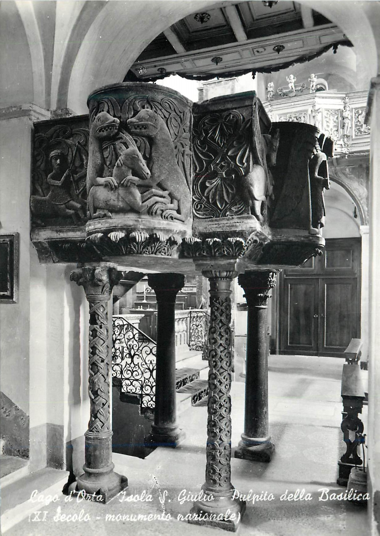 CPM Lago d'Orta Novara - Isola S. Giulio Pulpito della Basilica