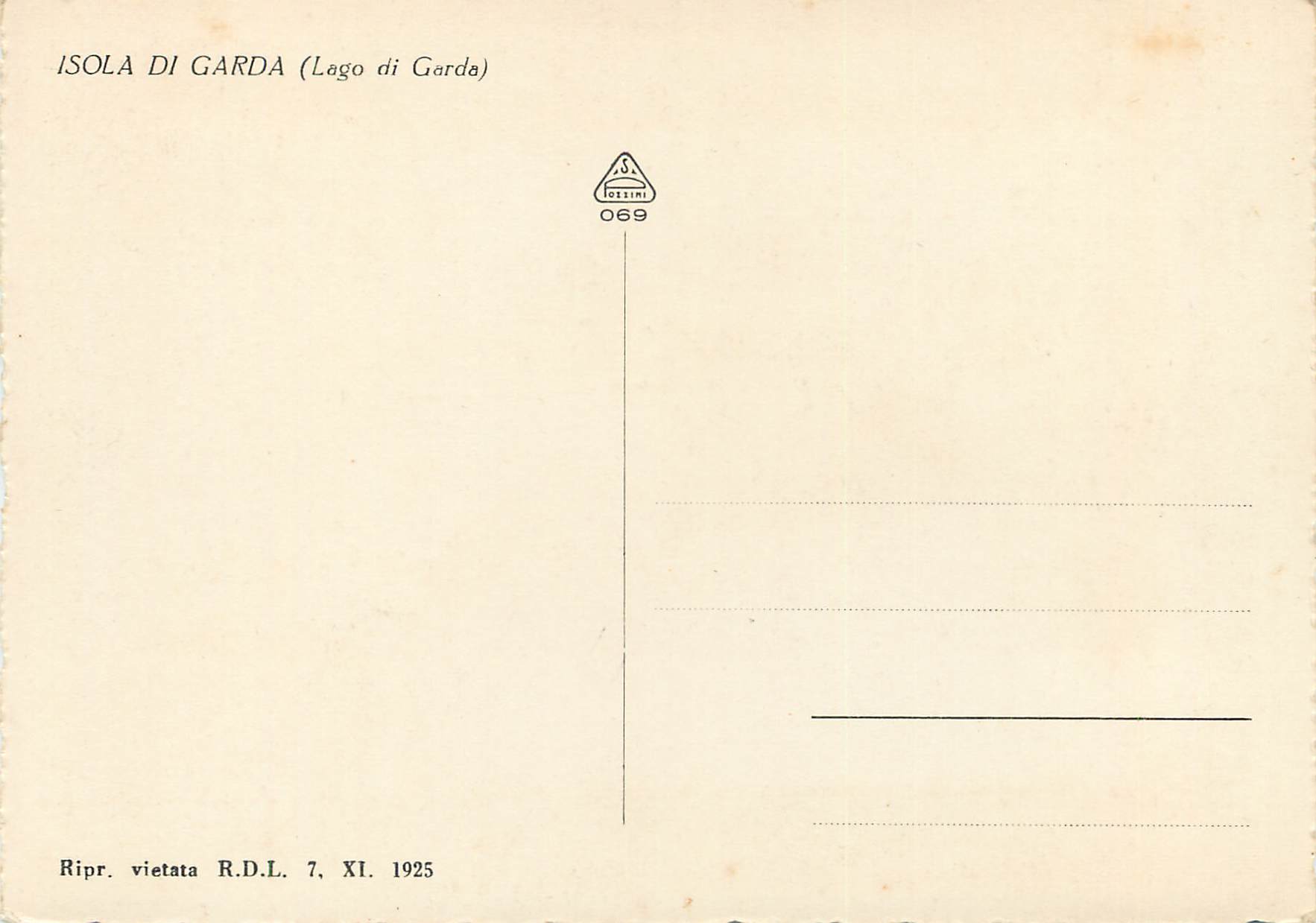 CPM Isola di Garda - Lago di Garda — Rückseite