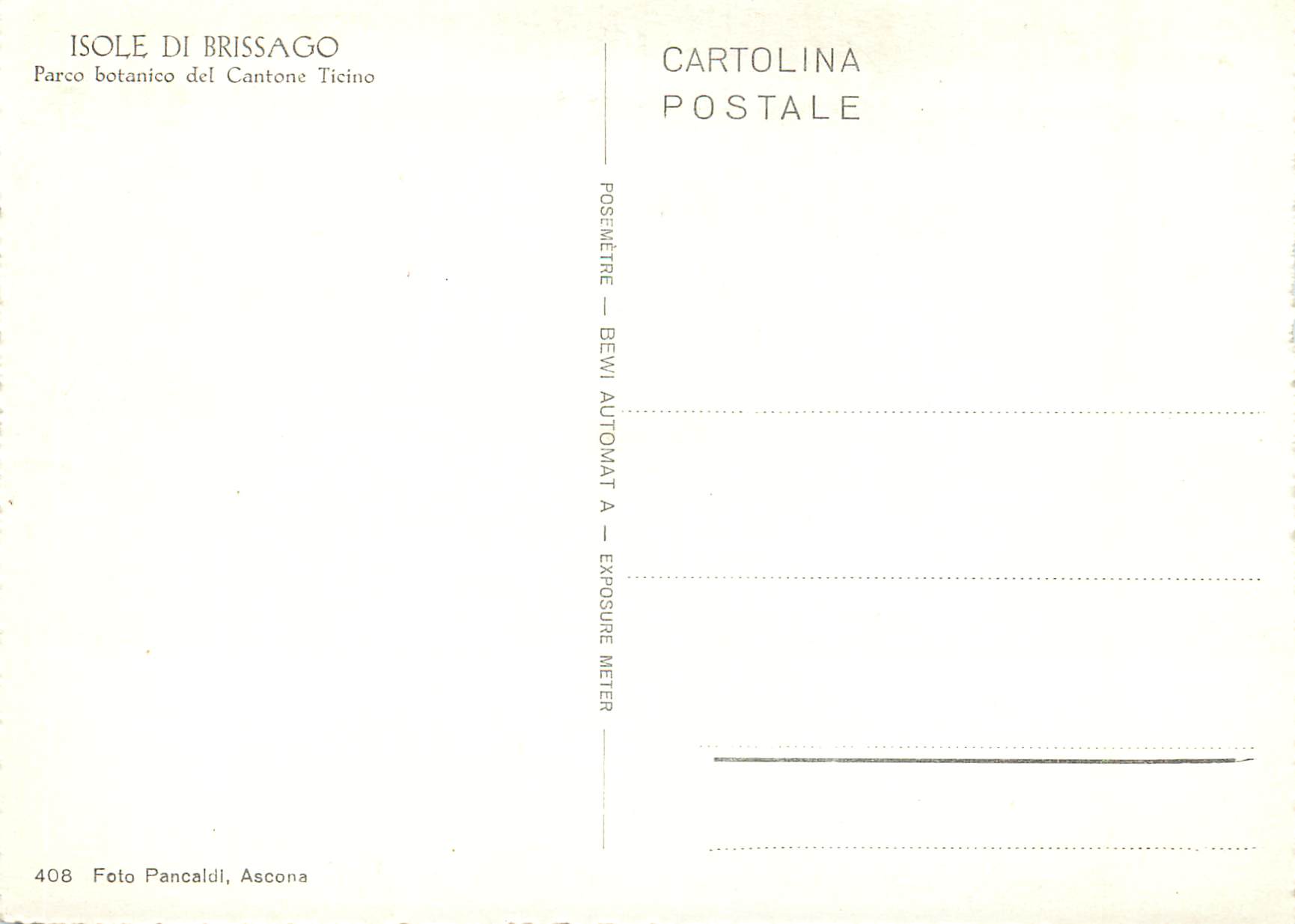 CPM Isole di Brissago - Parco botanico del Cantone Ticino — Rückseite
