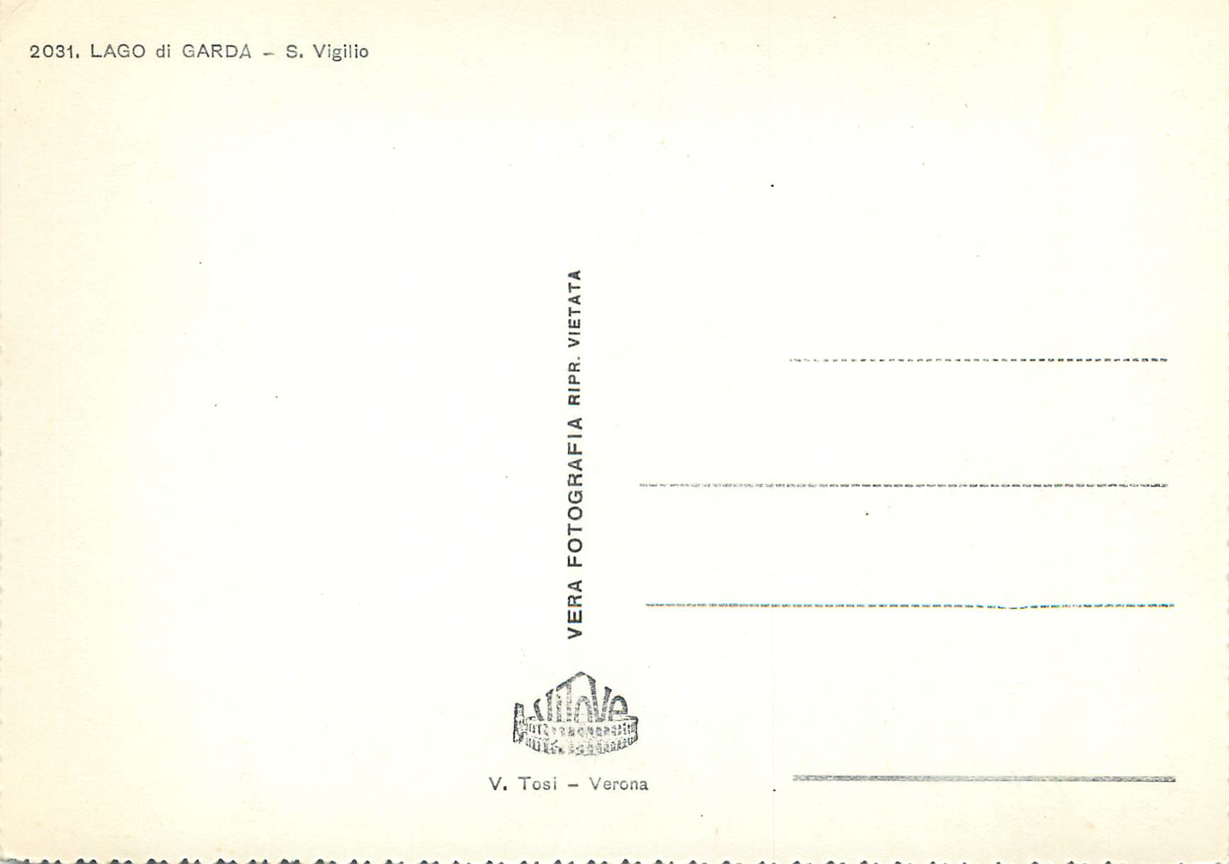 CPM Lago di Garde Verona - S. Vigilio — Rückseite