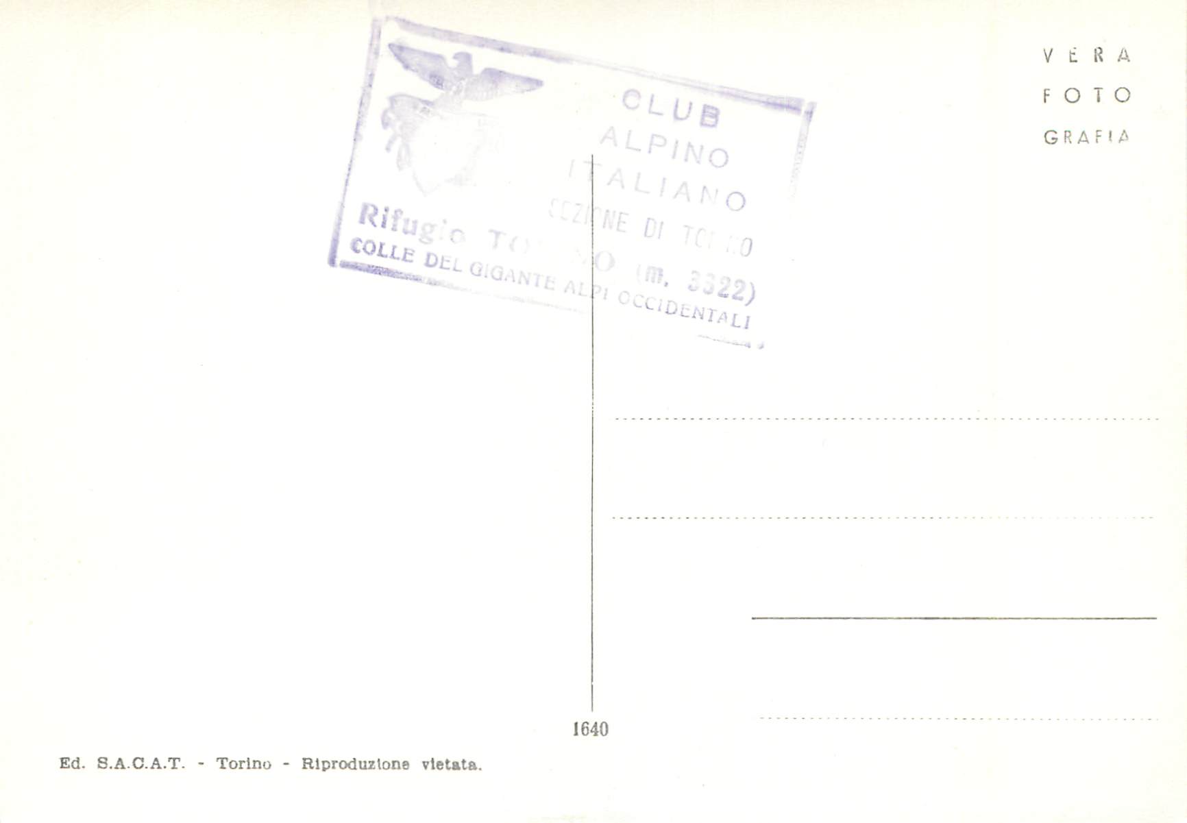 CPM Ghiaciaio e Colle del Gigante panorama - Torino — Rückseite