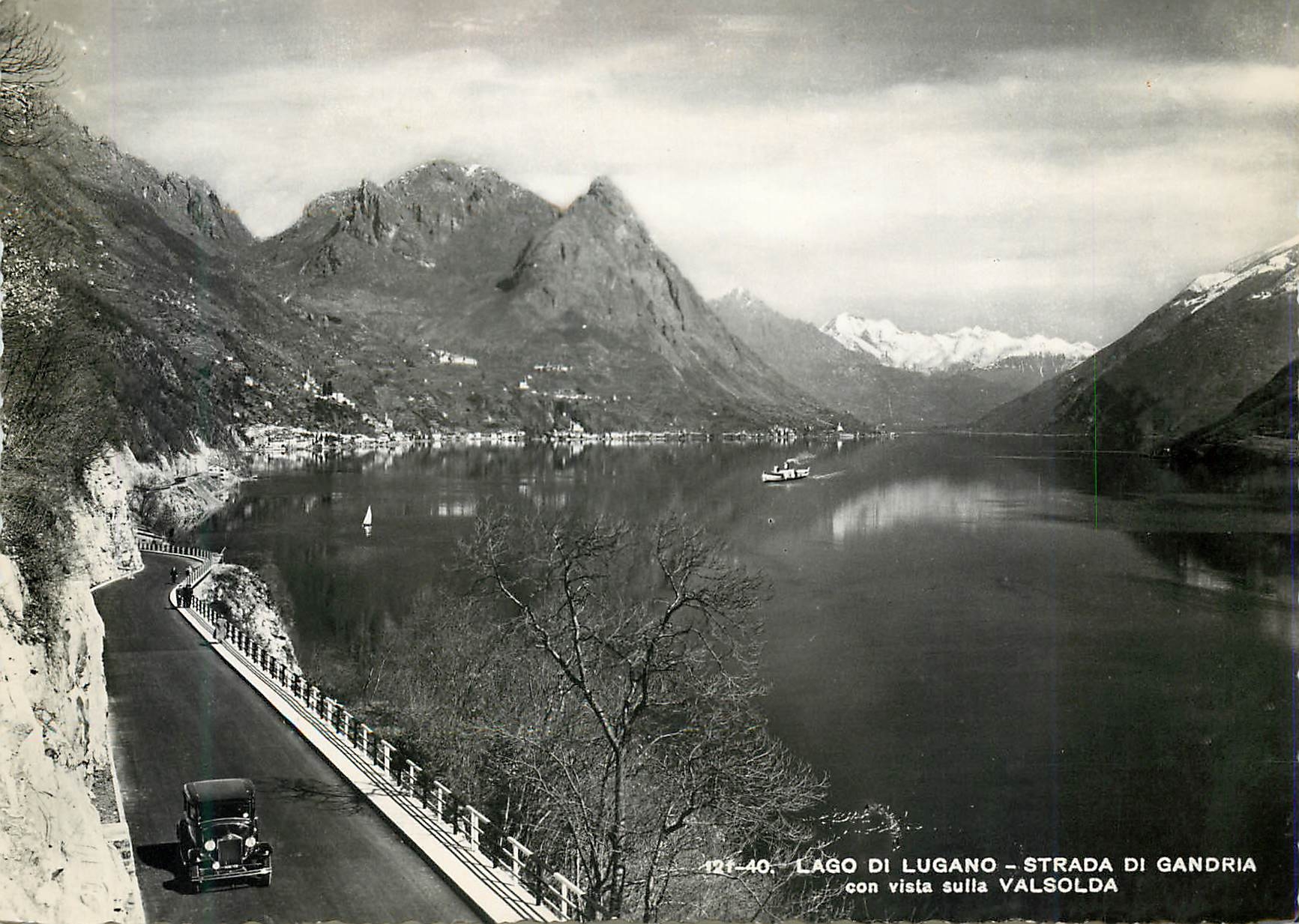 CPM Lago di Lugano-Strada di Gandria Ticino-Vista sulla Valsolda