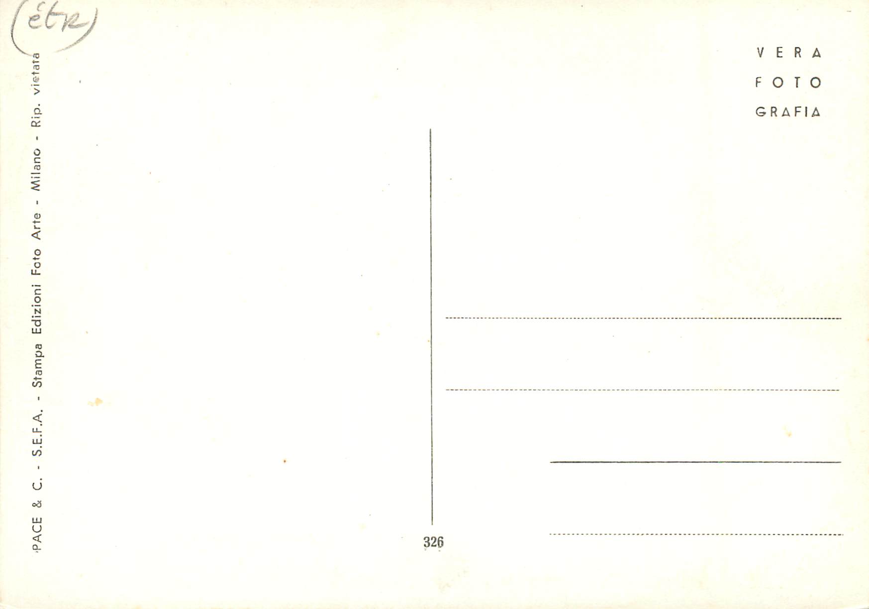 CPM Miano Pavia - La Grande Certosa - Il Chiostro — Rückseite