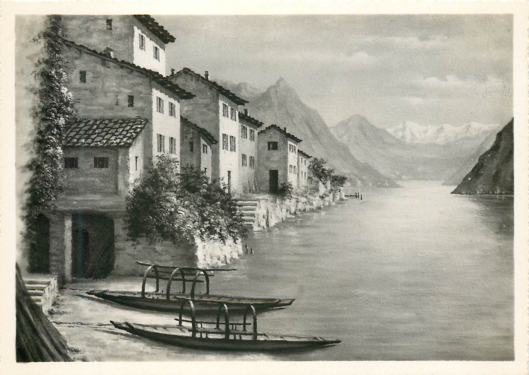 CPM Gandria Lugano Ticino - Pittore Serafino Giambonini