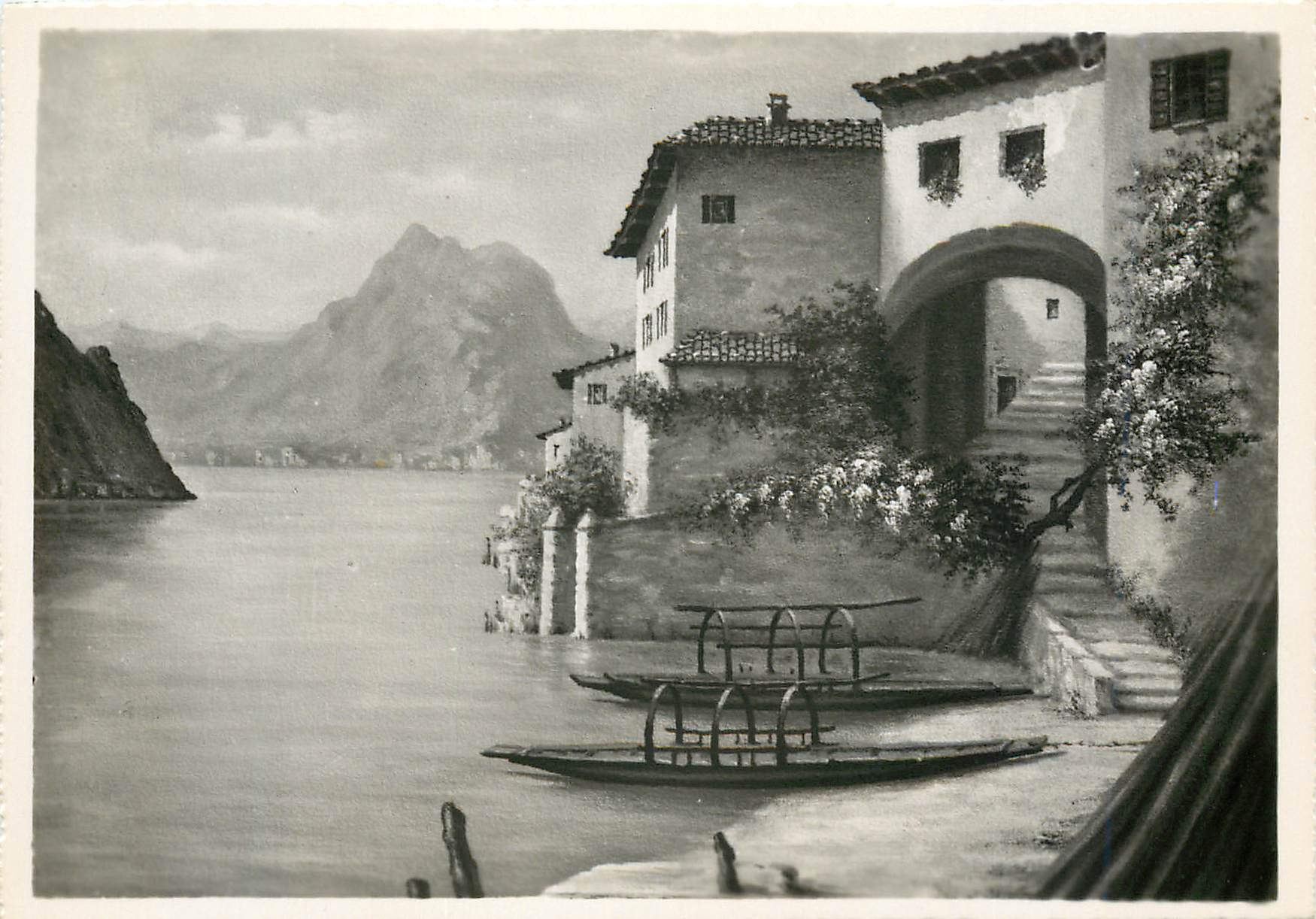 CPM Gandria Lugano Ticino - Pittore Serafino Giambonini