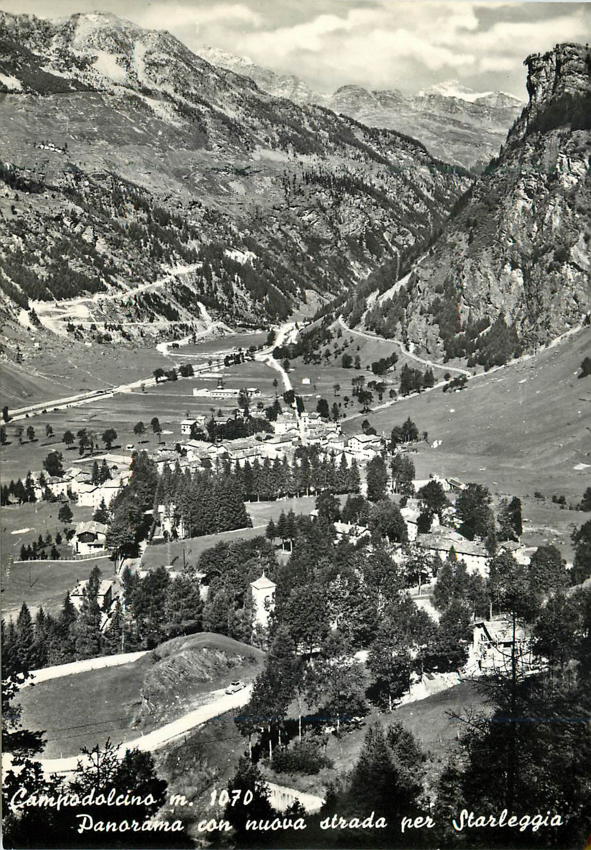 CPM Campodolcino Sondrio - Panorama e strada per Starleggia