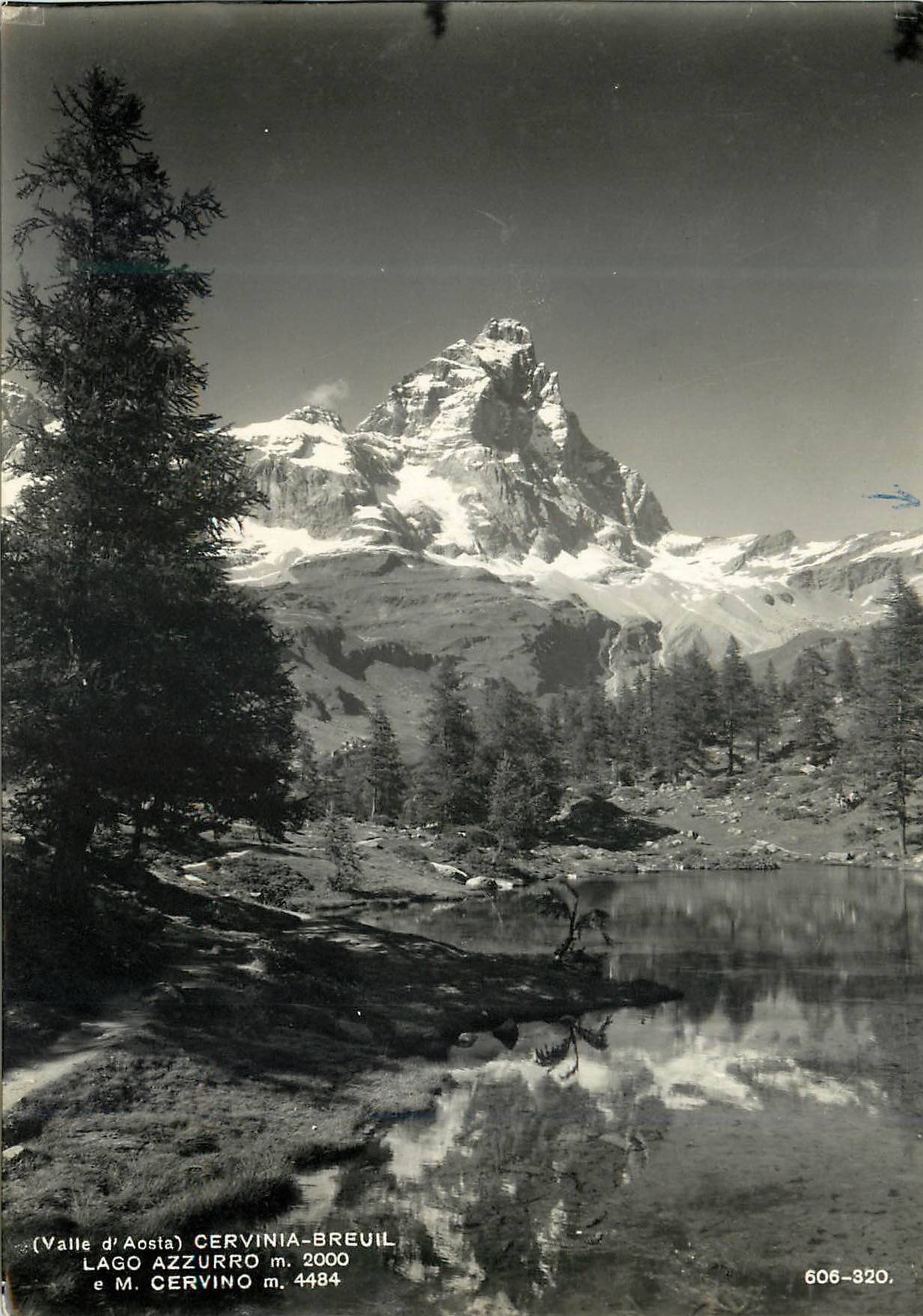 CPM (Valle d'Aosta) Cervinia Breuil Lago Azzuro m 2000 e M Cervino m 4484