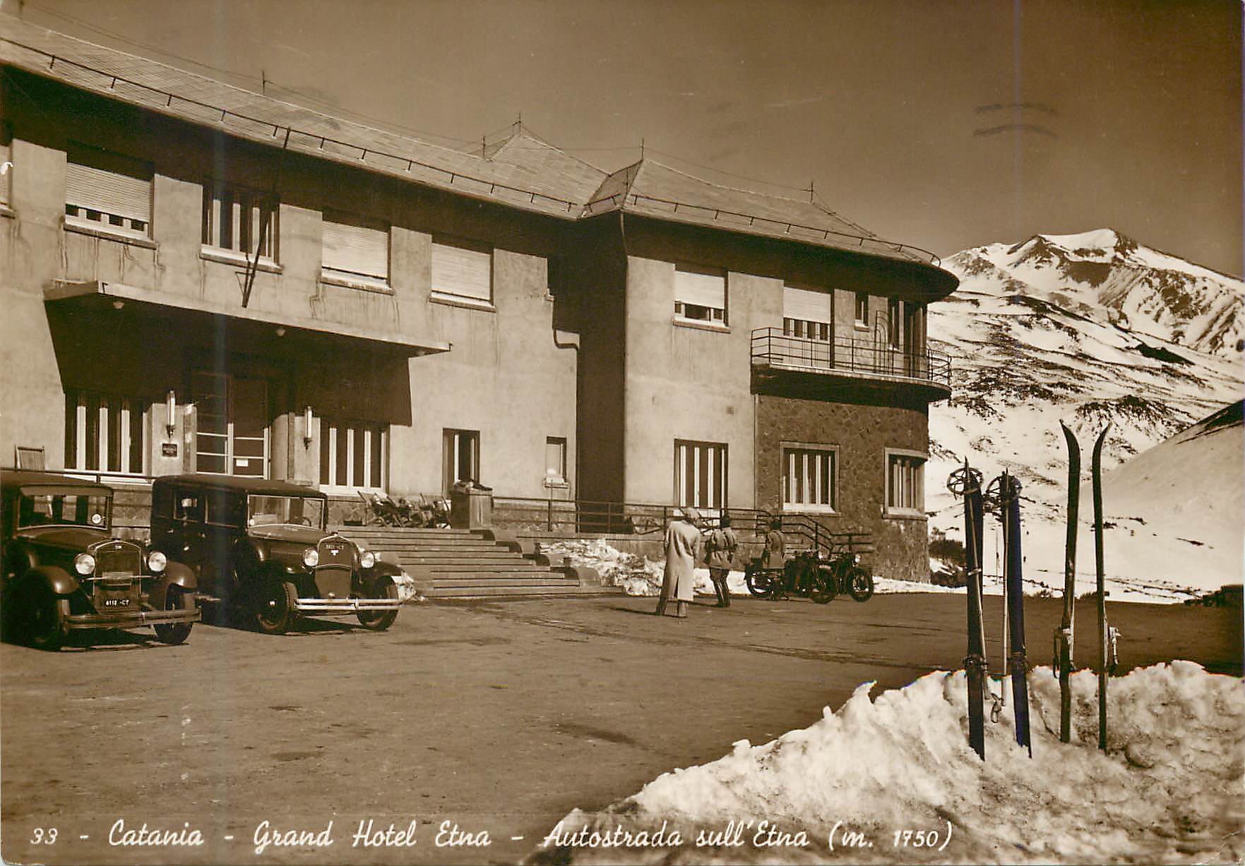 CPM Catania Grand Hotel Etna Autostrada Sull'Etna (m 1750) Littoriali Del Lavoro A XVIII