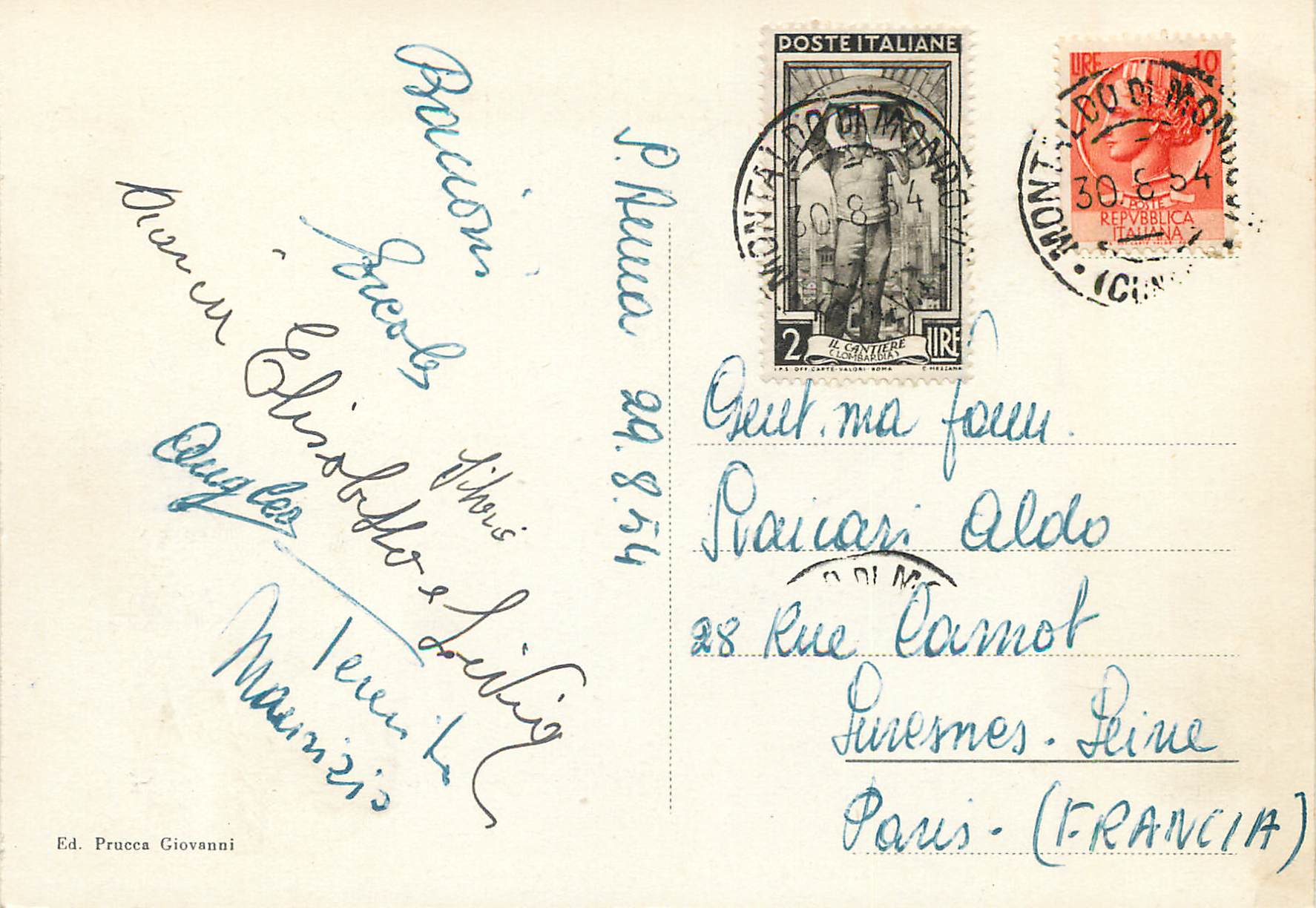 CPM S Anna Collarea Montaldo (m 870) — Rückseite