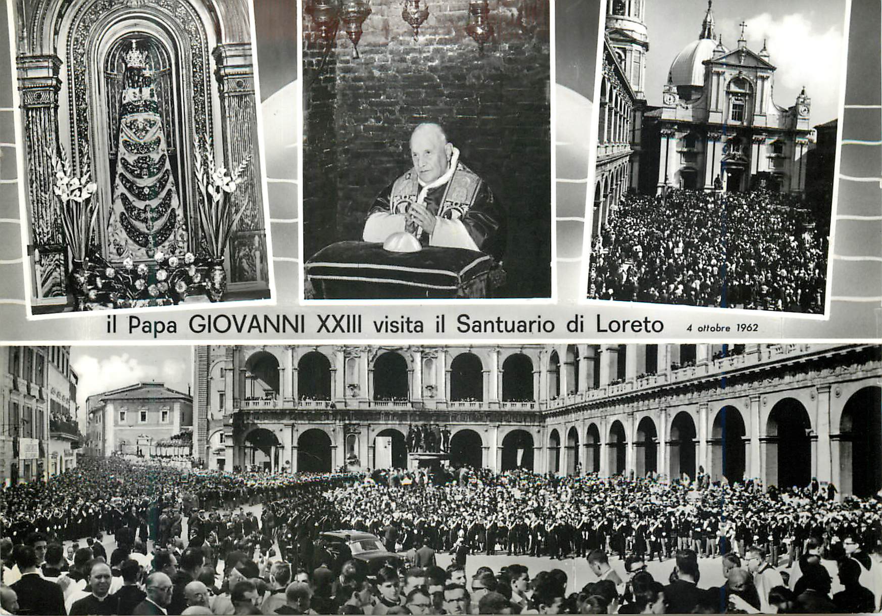 CPM Le Pape Jean XXIII Visite Le Sanctuaire de Lorette 4 Octobre 1962