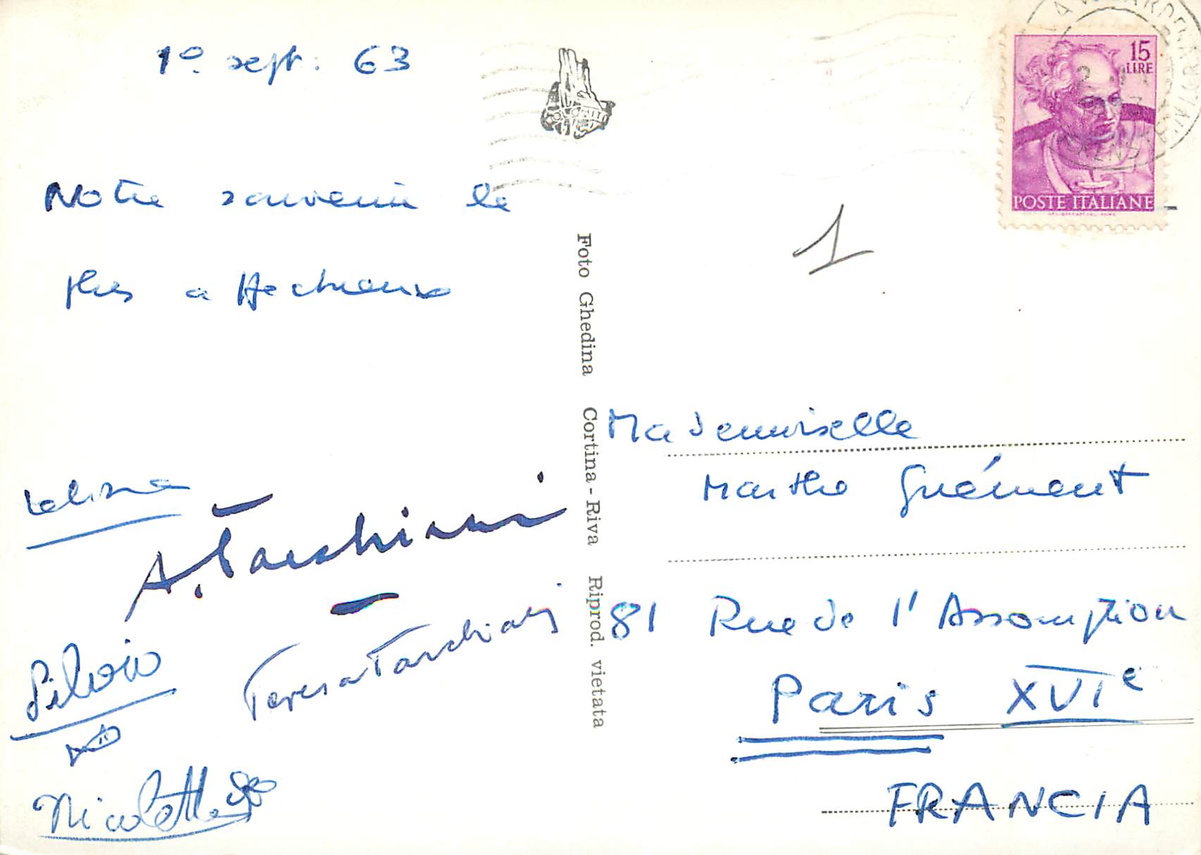 CPM Gruppo del Sassolungo Cingue P Grahmann 3126 — Rückseite