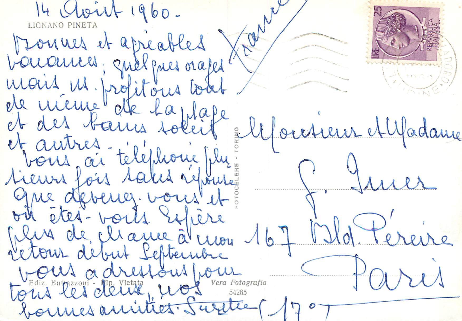 CPM Lignano Pineta — Rückseite