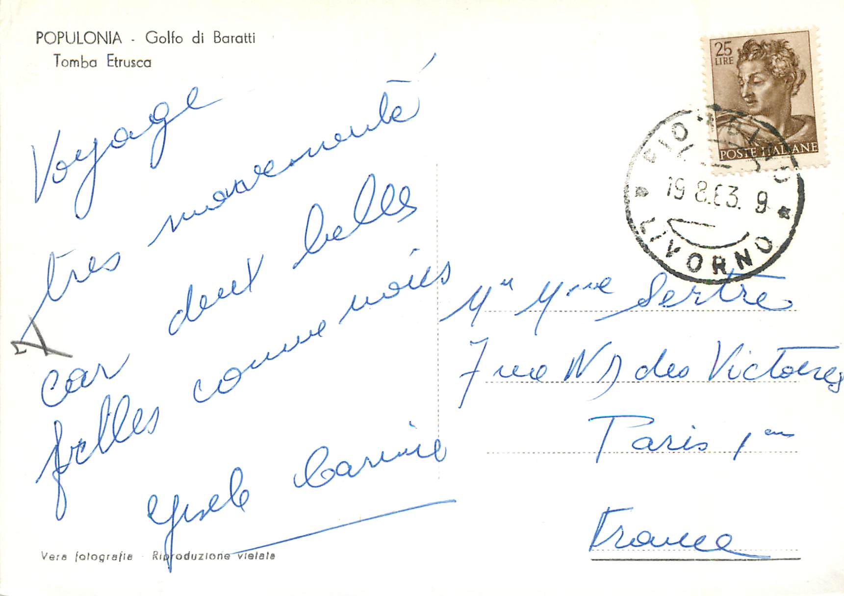 CPM Poligonia Golfo di Baratti Tomba Etrusca — Rückseite