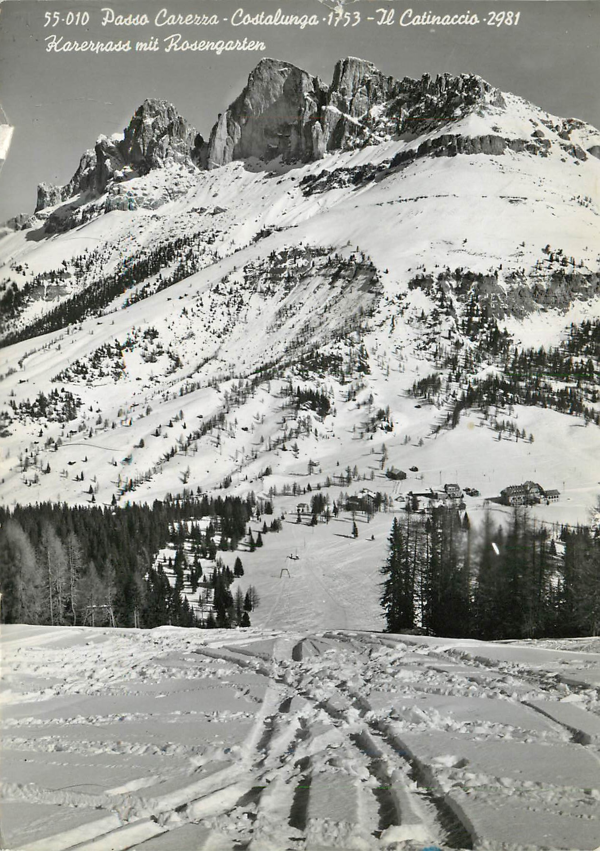 CPM Rasso Carezza Costalunga 1753 Il Catinaccio 2981 Karerpass Mit Rosengarten