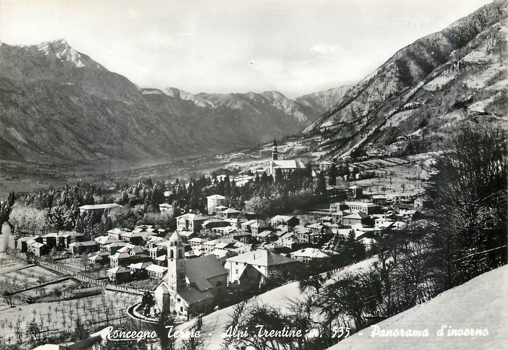 CPM Roncegno Alpi Trentine Panorama d'Inverno
