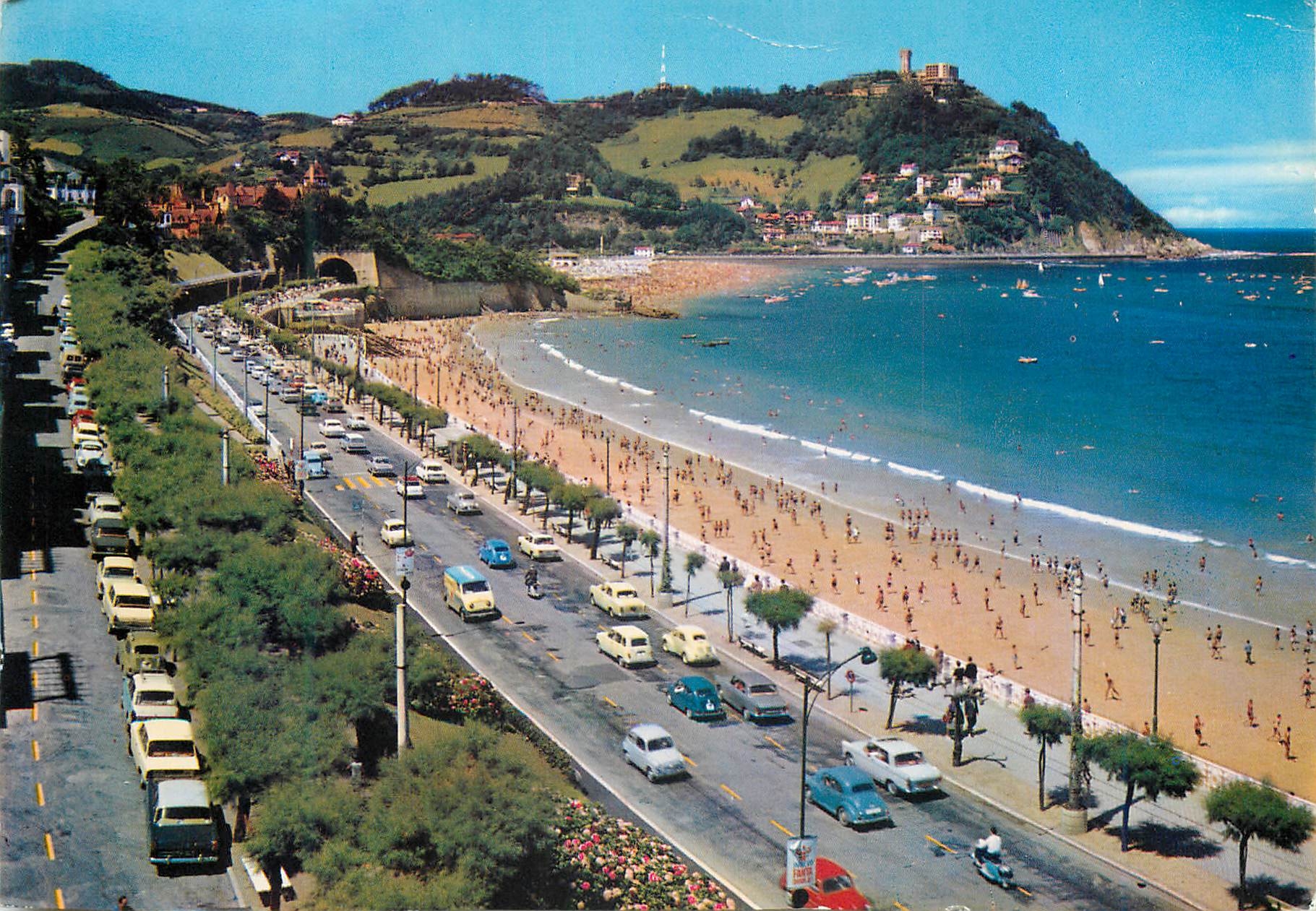 CPM San Sebastian Promenade de Micaconcha et Mont Igueldo