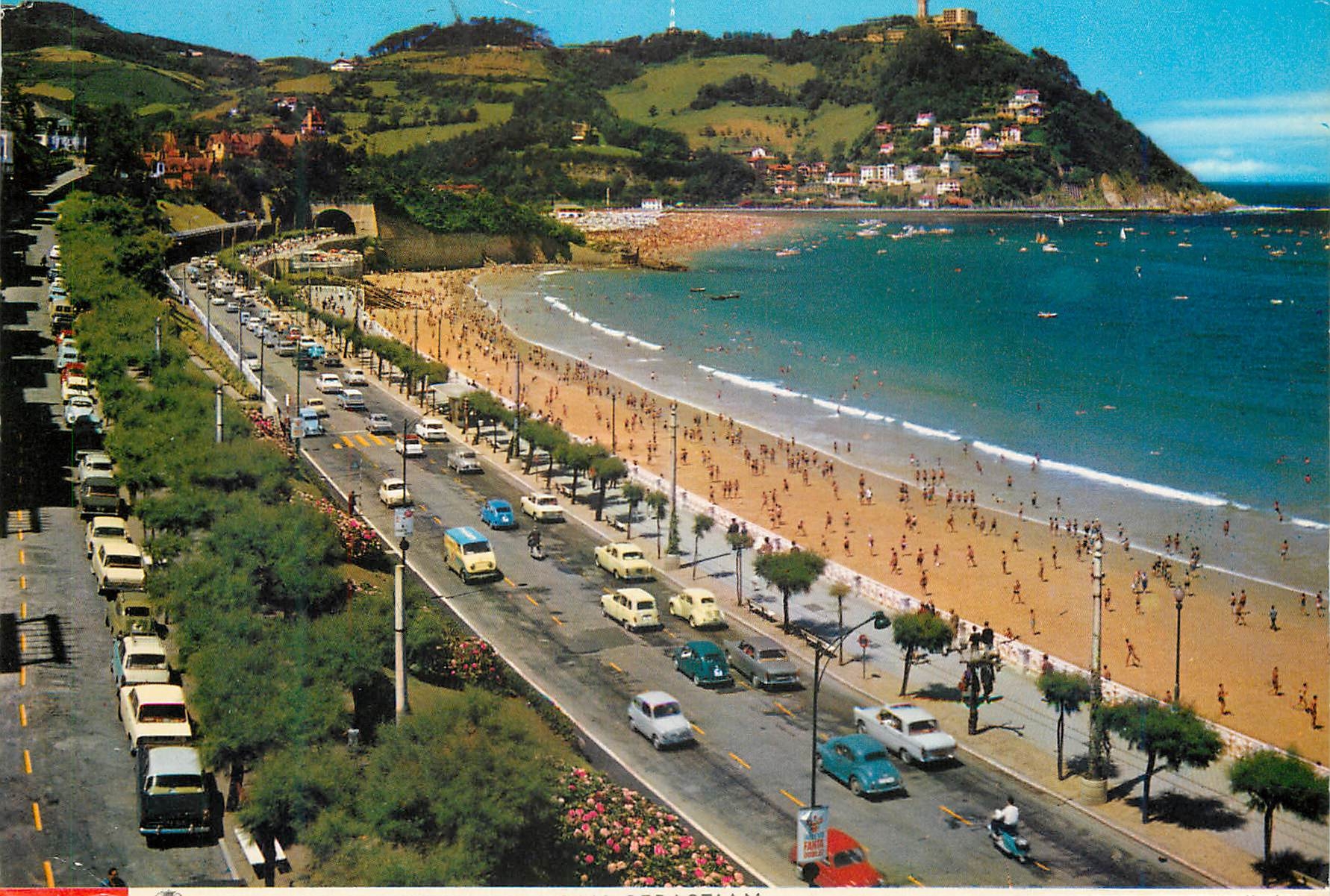 CPM San Sebastian Promenade de Micaconcha et Mont Igueldo