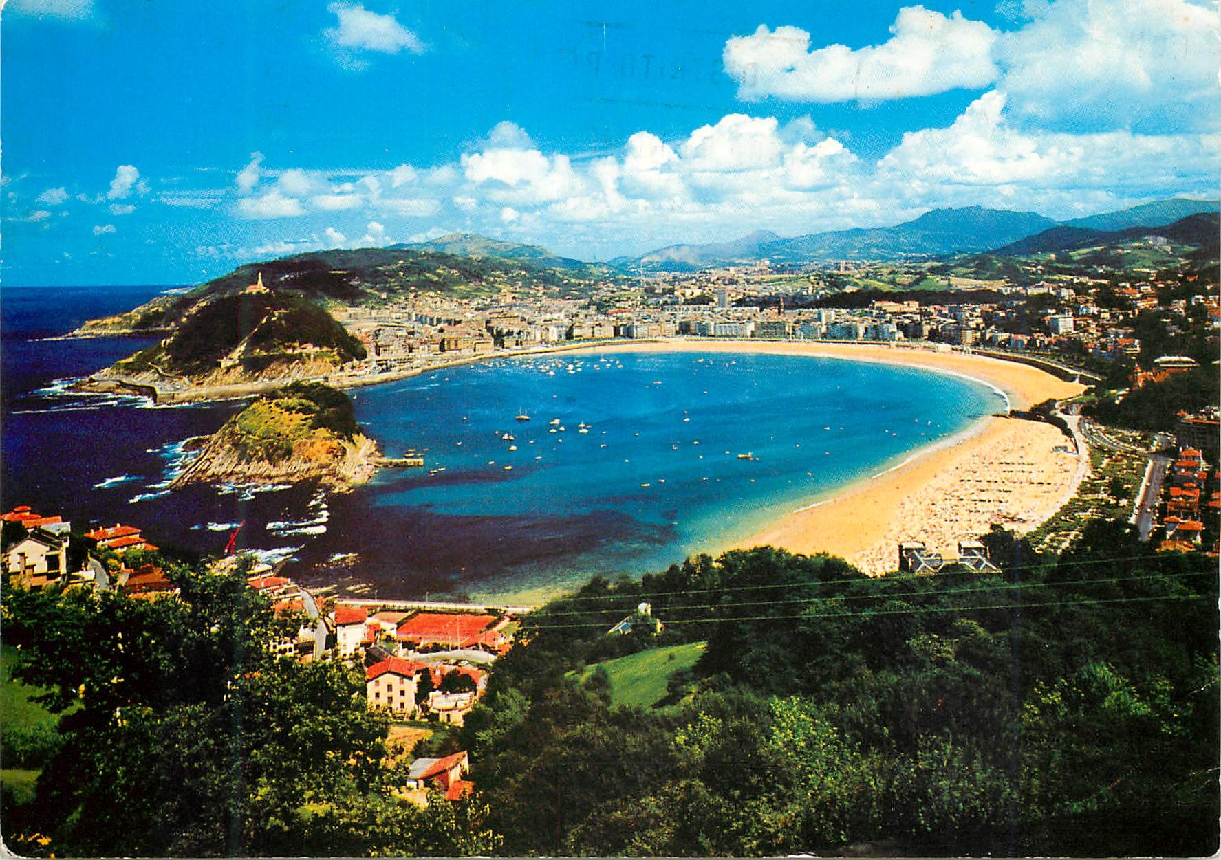 CPM San Sebastian Vue Generale du Mont Igueldo