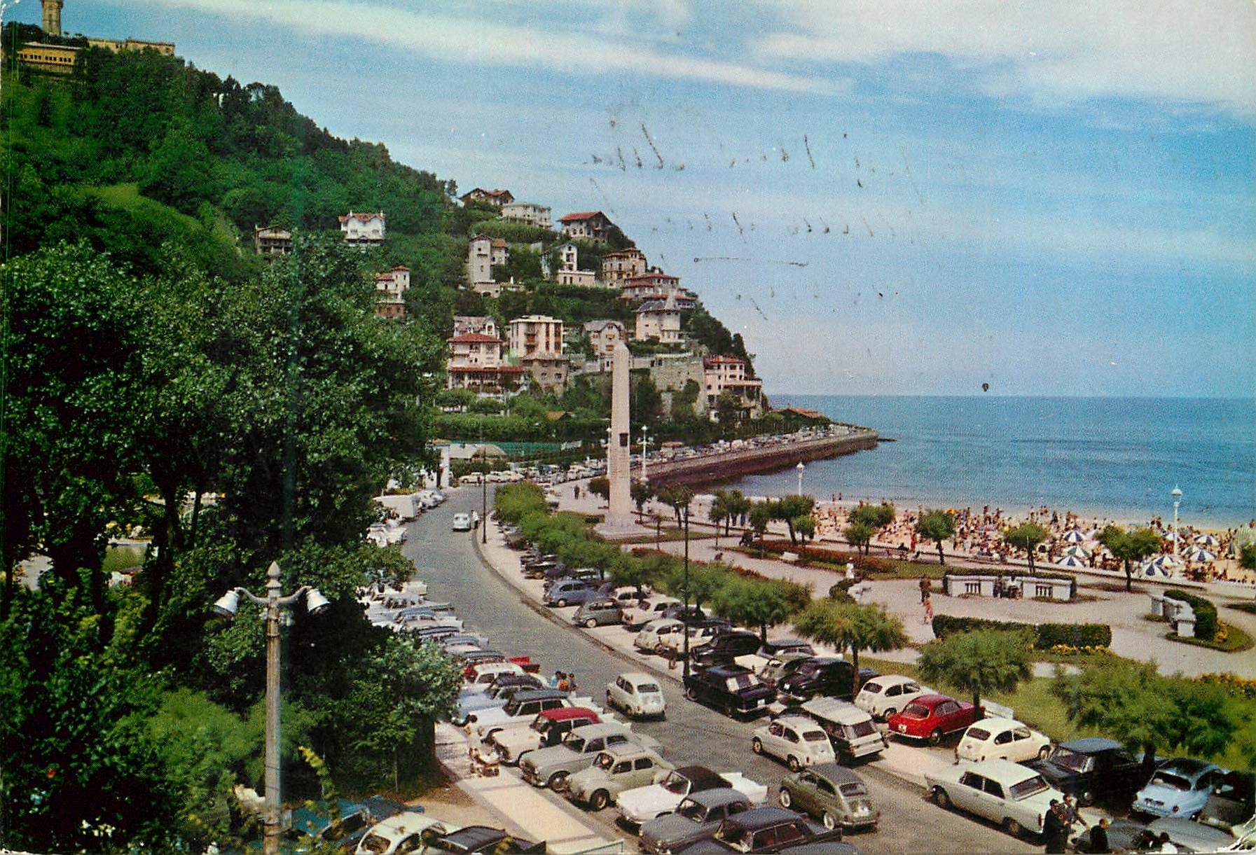 CPM San Sebastian Plage d'Ondarreta et Mont Igueldo