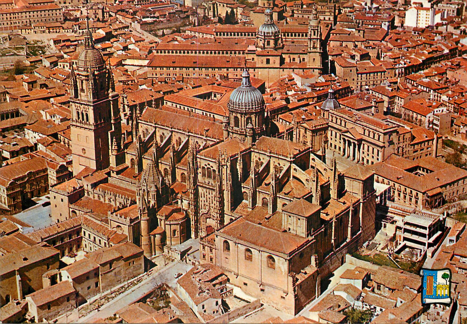 CPM Salamanca Les Cathedrale Vue Aerienne