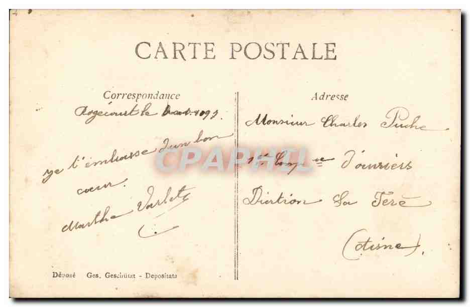 Fantaisie - Fantasy - vin - militia - Buvez petit soldat la route est poussiereuse rien ne vaut le bordeaux CPA  — Rückseite
