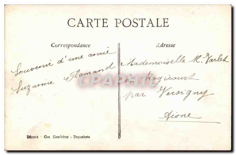 Fantaisie -Fantasy - Prends ce joli bouquet dont l'odeur aussi fine Viens avec moi a Sainte Catherine - CPA  — Rückseite