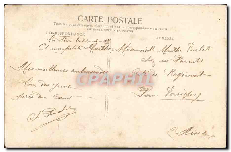 Fantaisie - Militaria - Dame de France - Ils s'etaient engages pour un meme devoir S'etait fait soldat - CPA  — Rückseite