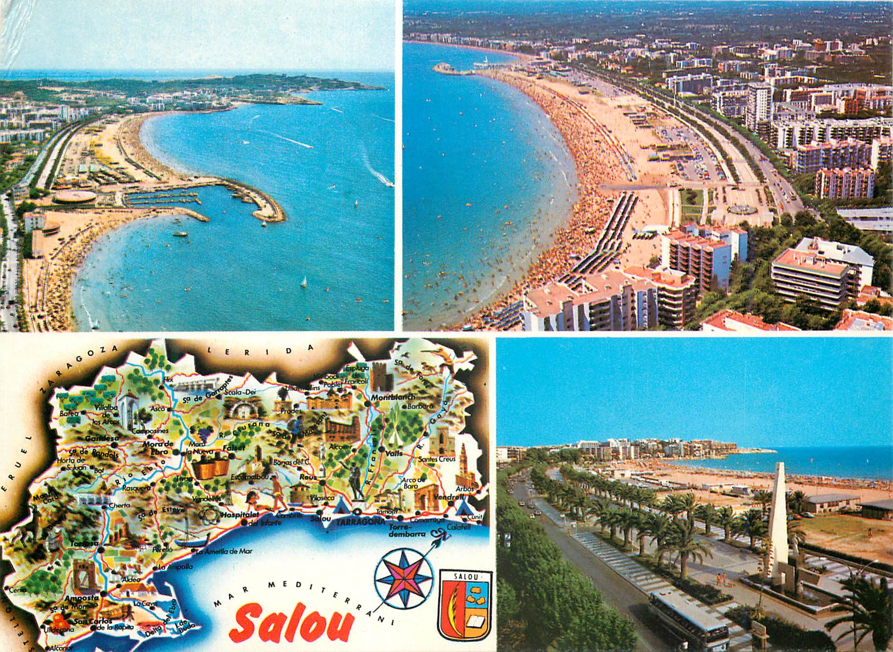 CPM Costa dorada tarragona salou divers aspects de la plage