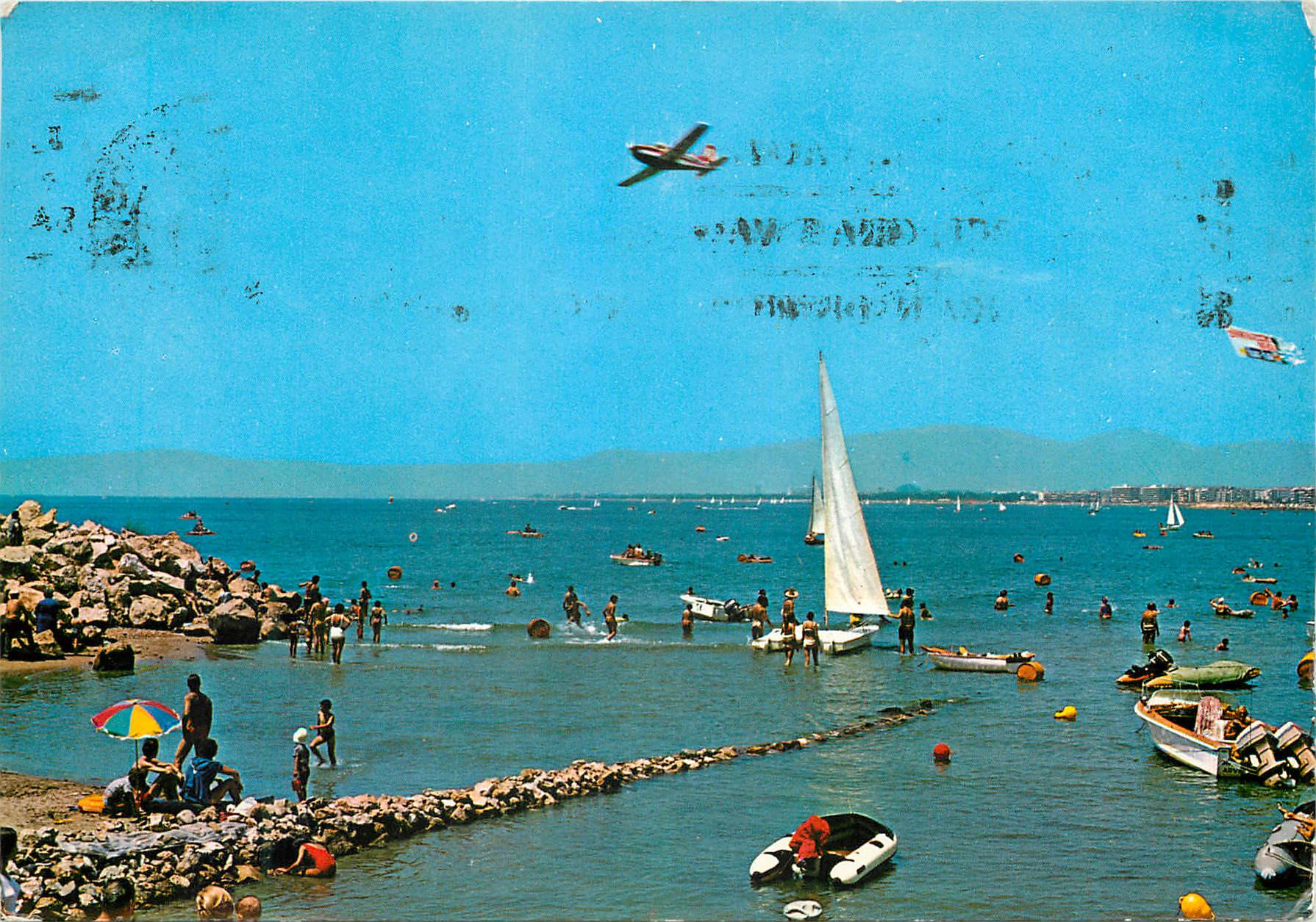 CPM Salou (Costa dorada) espana un coin de la plage Avion