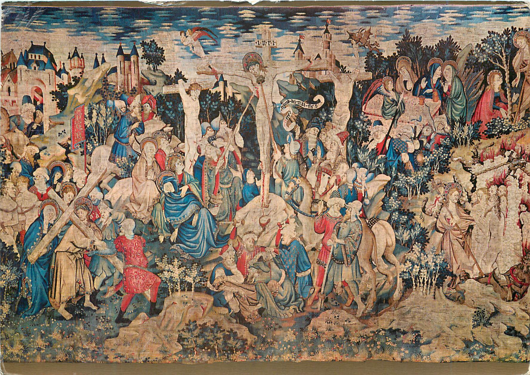 CPM Zaragoza catedral de le seo museo de tapices la crucifixion (XIVs)