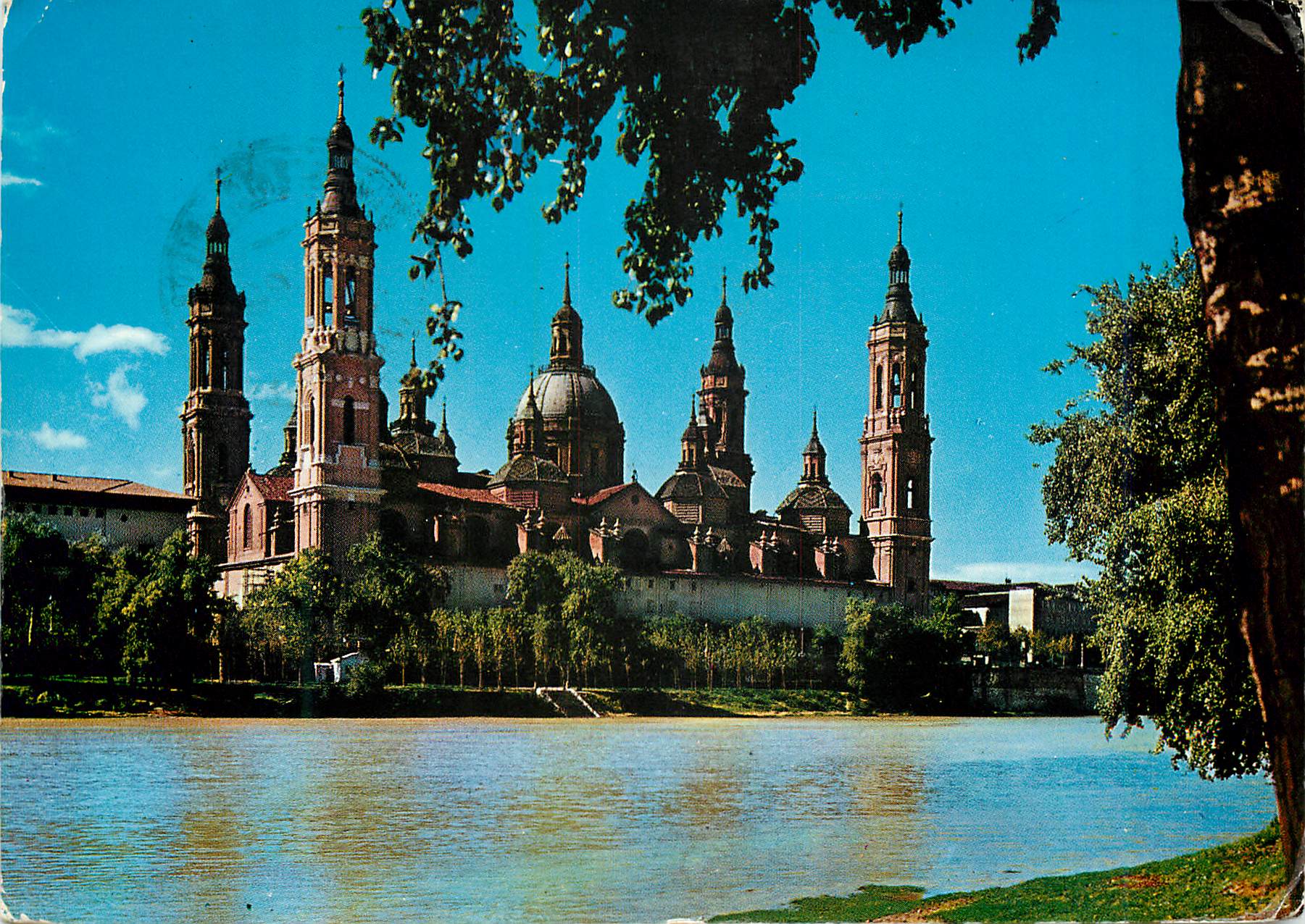 CPM Zaragoza basilique de N D du pilar et fleuve ebso