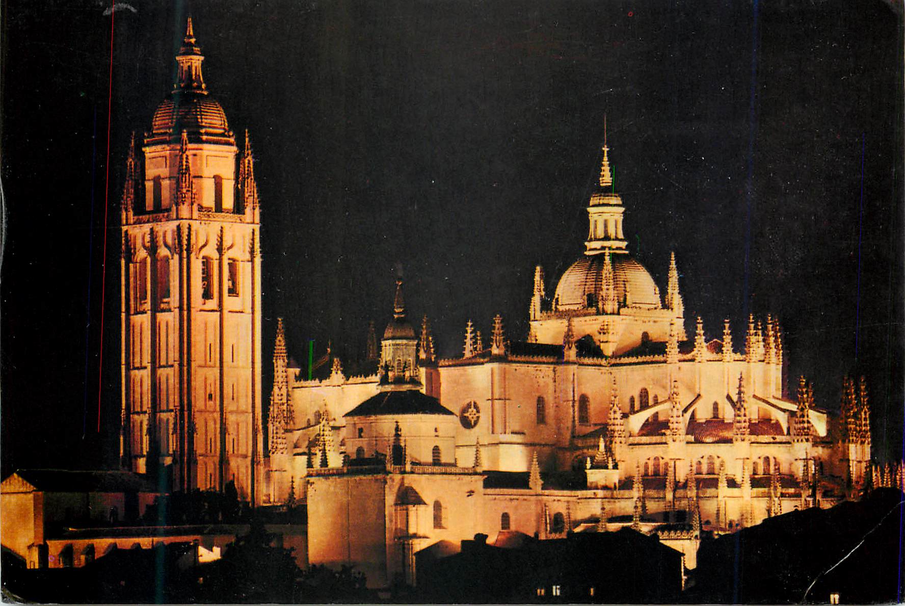 CPM Segovia la cathedrale vue nocturne