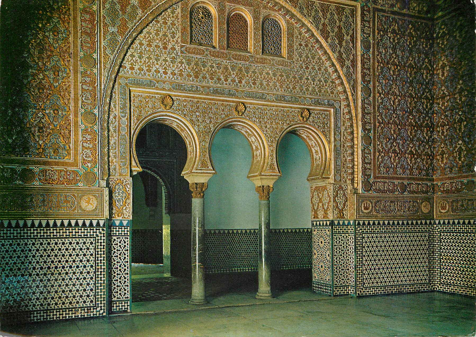 CPM Sevilla palais royaux salon des ambassadeurs vue partielle