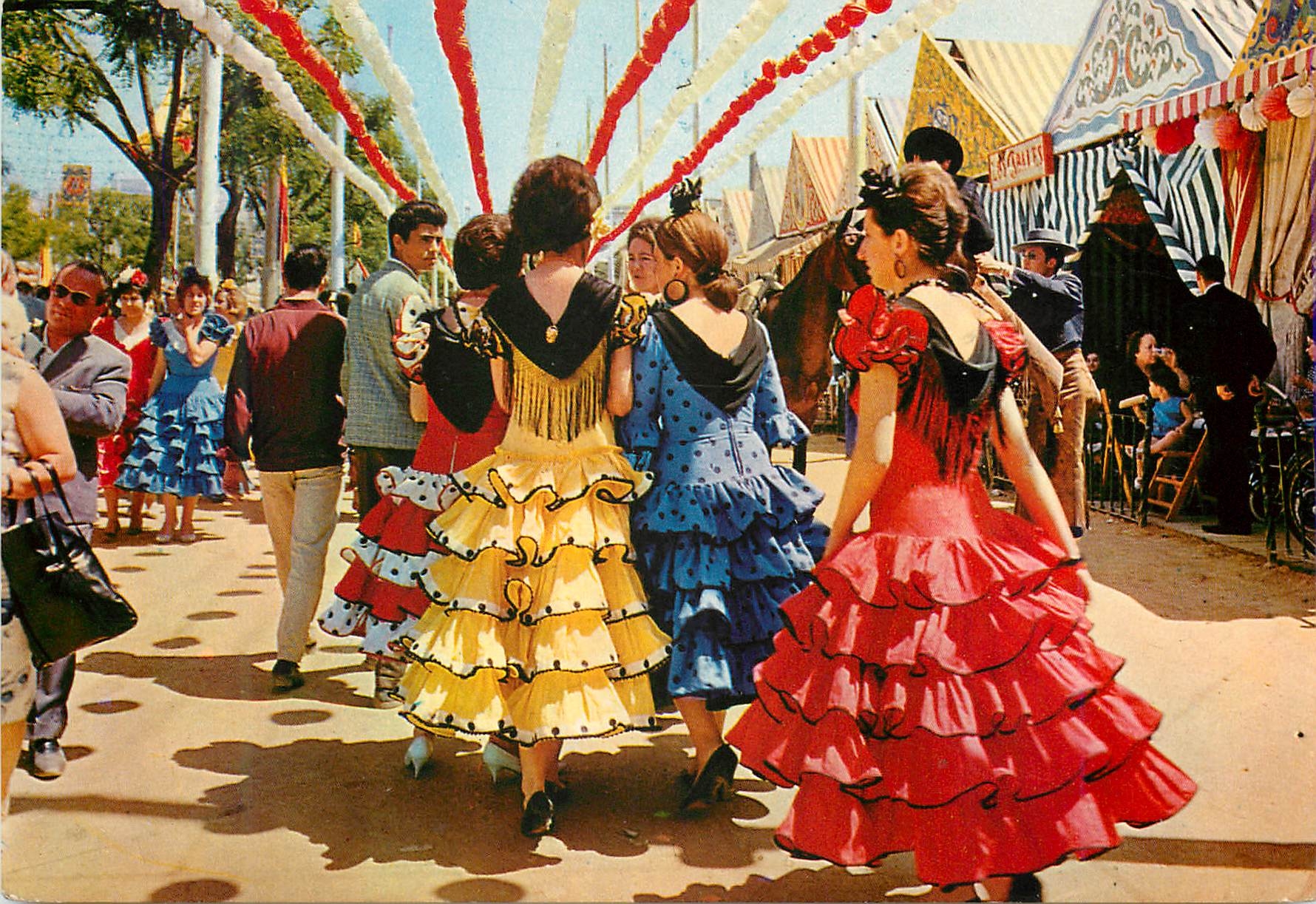 CPM Sevilla feria escena tipica Folklore