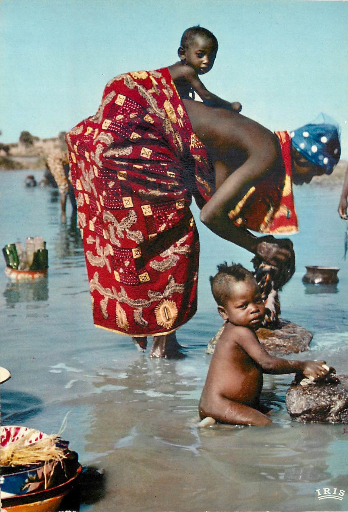 CPM Senegal Lessive dans la riviere
