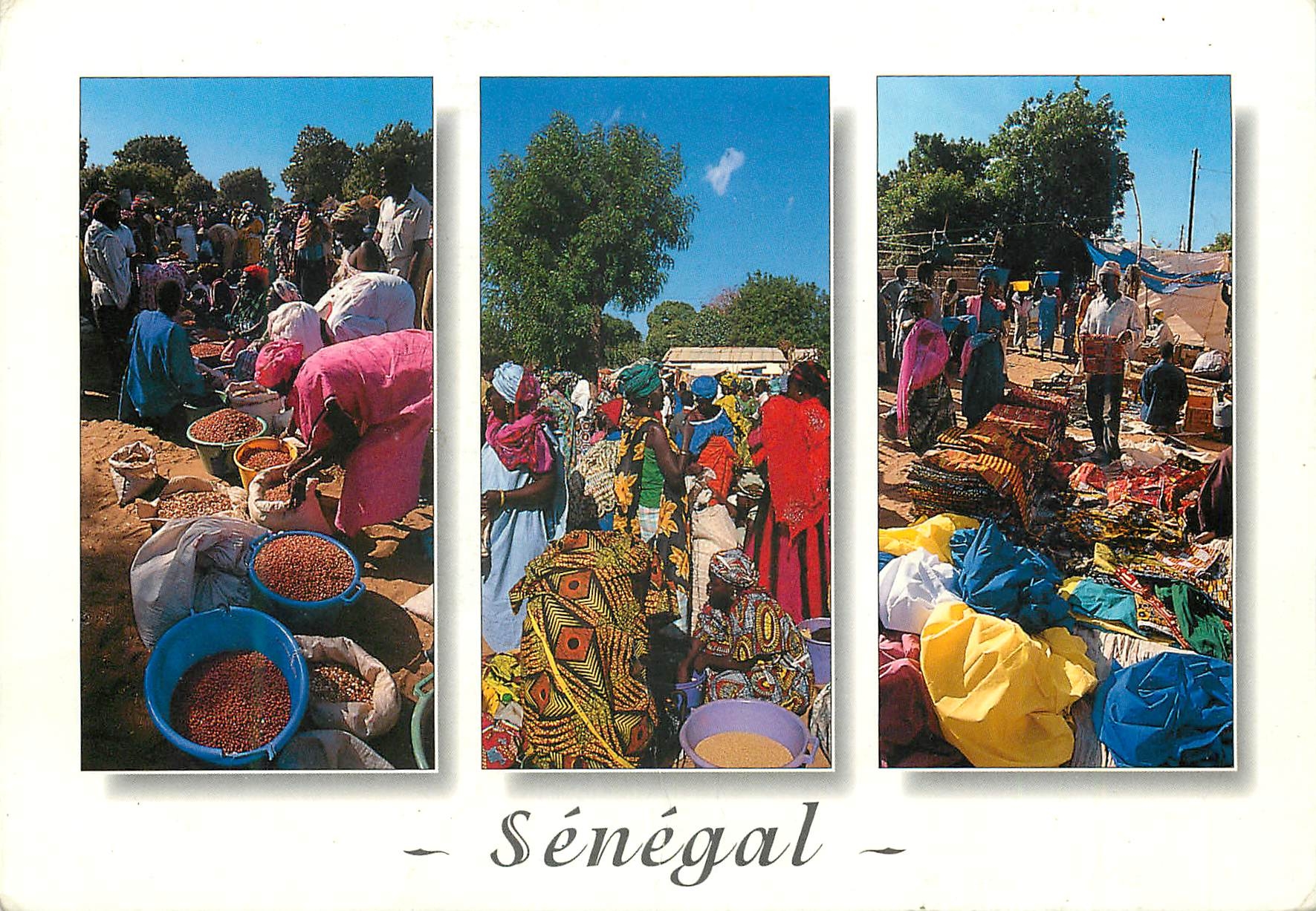 Marché typique en pays Sérère — Sénégal — éditeur MASQUES