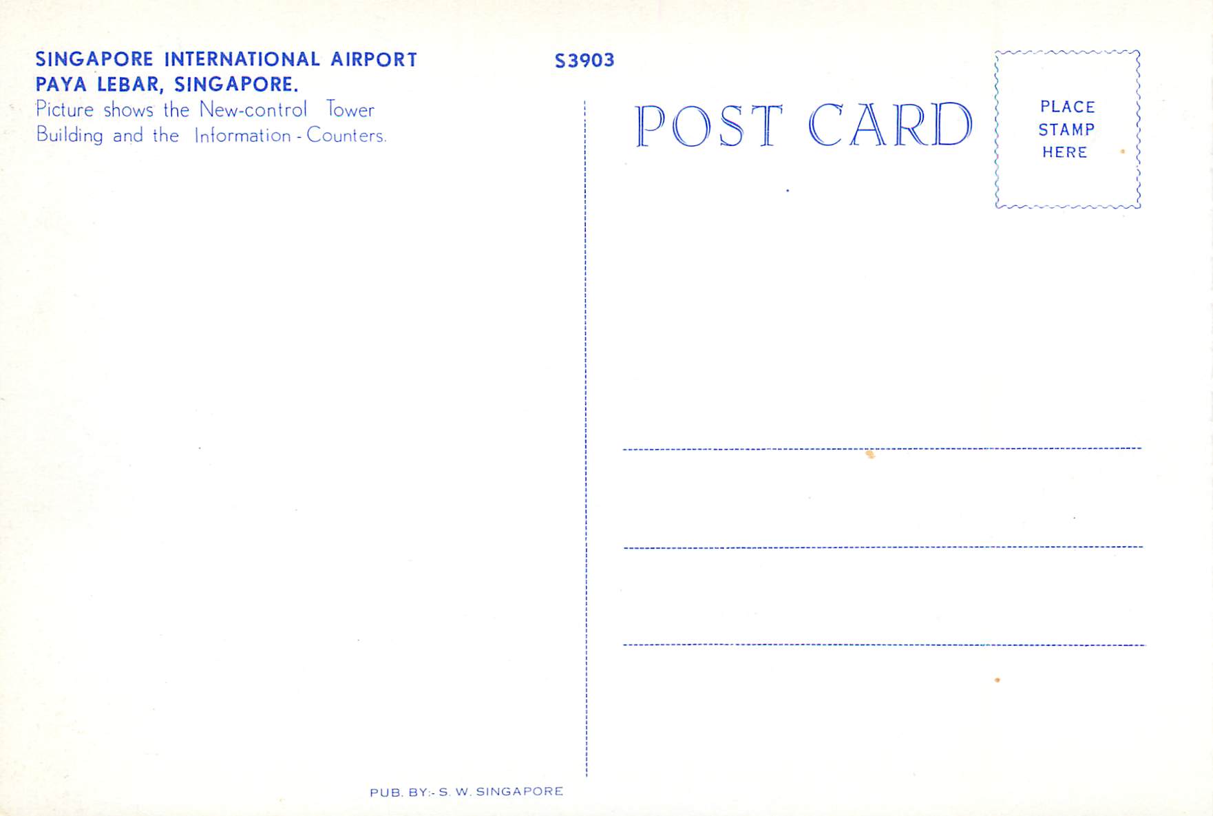 CPM Singapore international Airport Paya Lebar — Rückseite