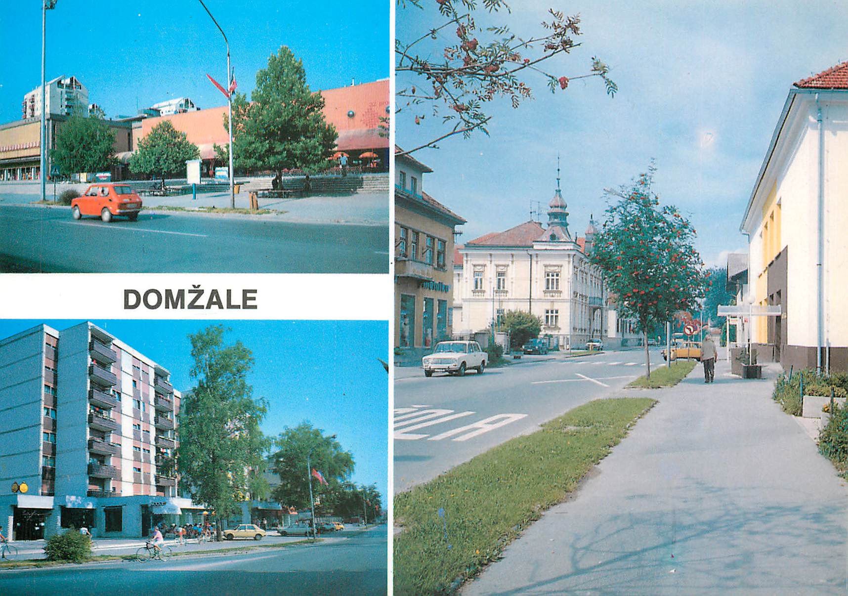Domžale — vue de la ville avec bâtiments et rue — Photo M. Gorjanc C 5389