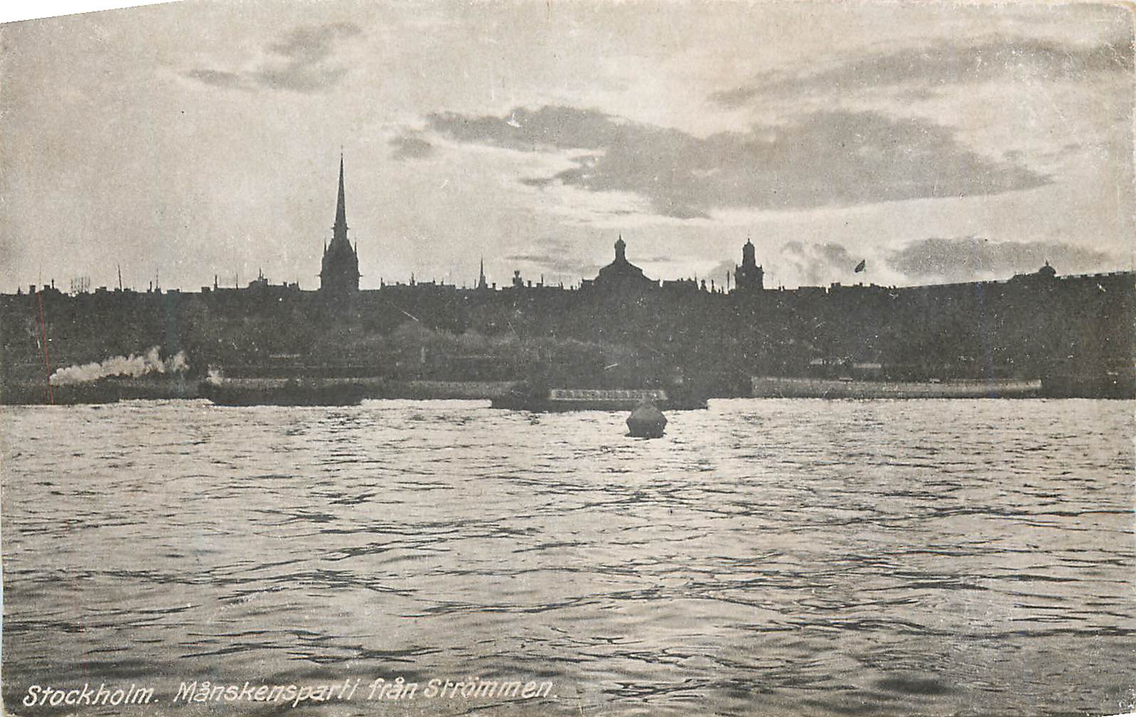 CPA Stockholm Manskensparti fran Strommen