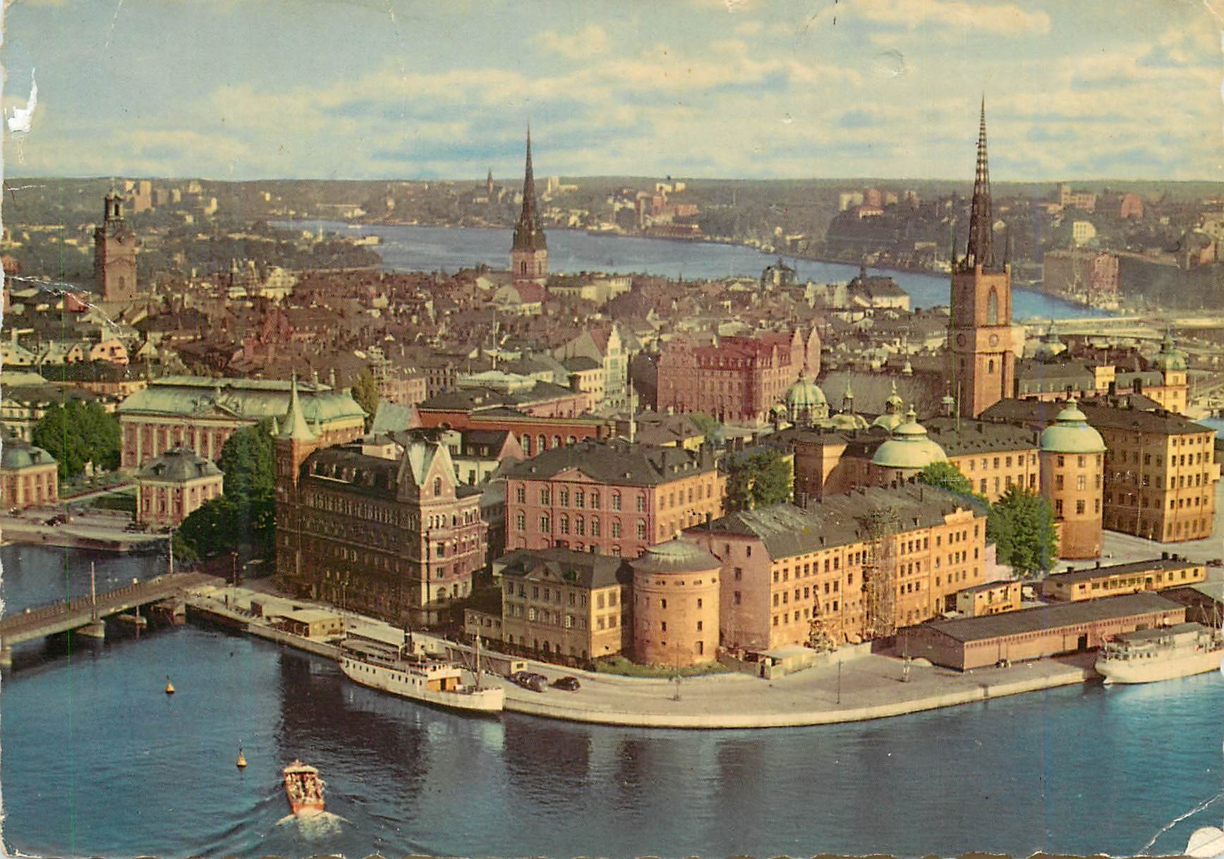 CPM Stockholm View of Riddarrholment from the Tower of the Town Hall