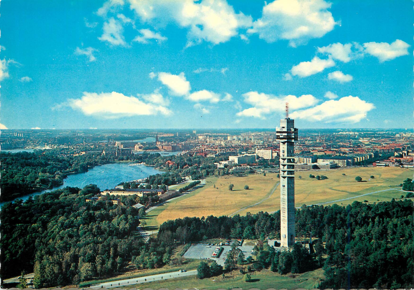 CPM Stockholm Air Panorama over the Kaknas Tower and the city