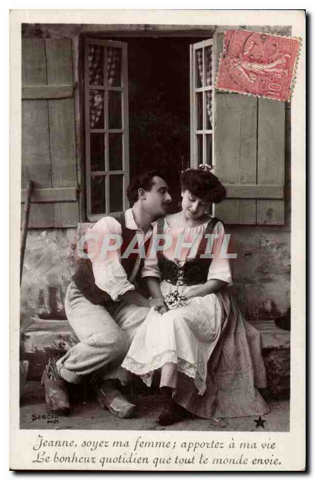 Fantaisie - Jeanette - Soyez ma femme apportez a ma vie le bonheur quotidien -Marthe Varlet - CPA 