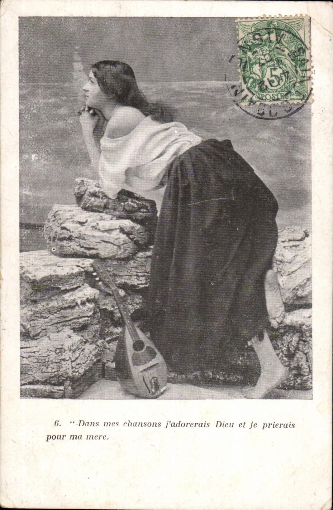 Donna con mandolino — testo poetico — editore non identificato, n°6