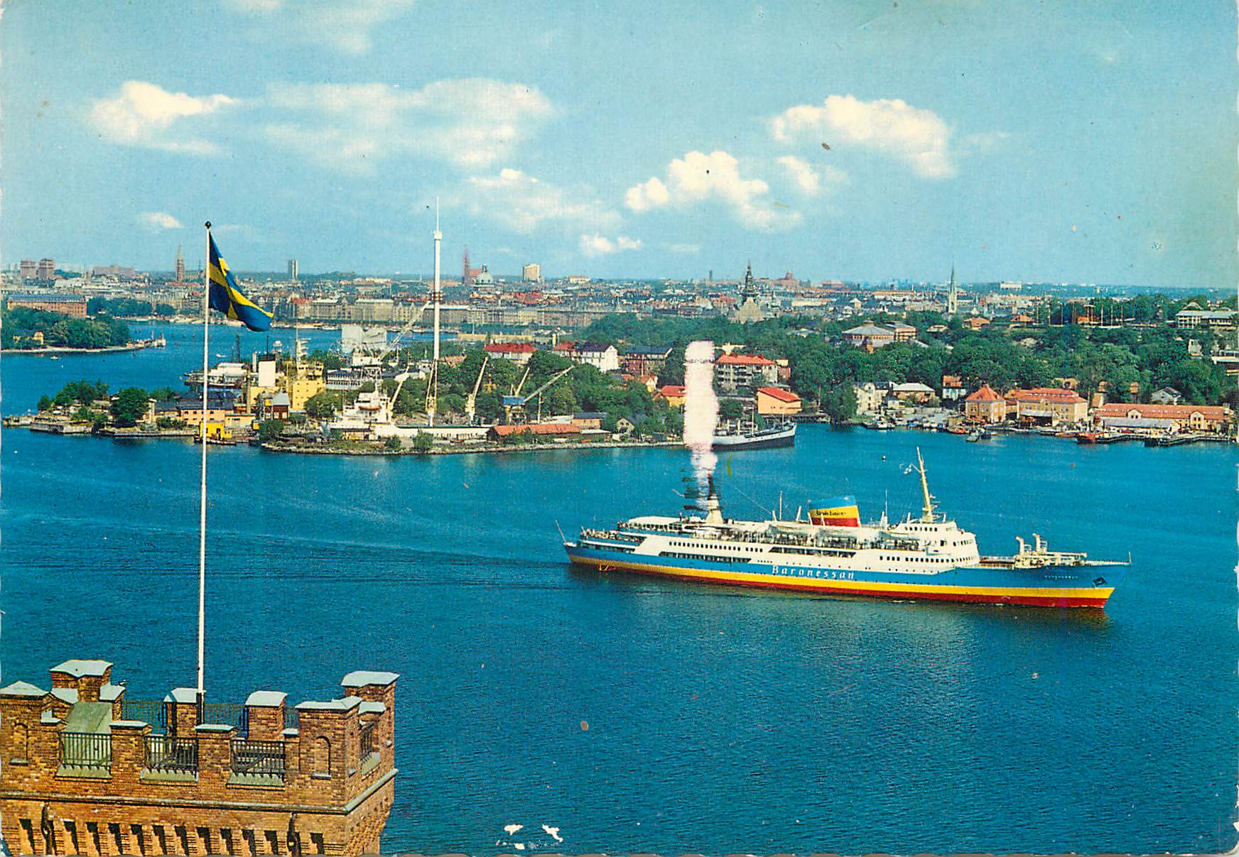 CPM Stockholm Utsikt fran soder mot d jurgarden Bateau