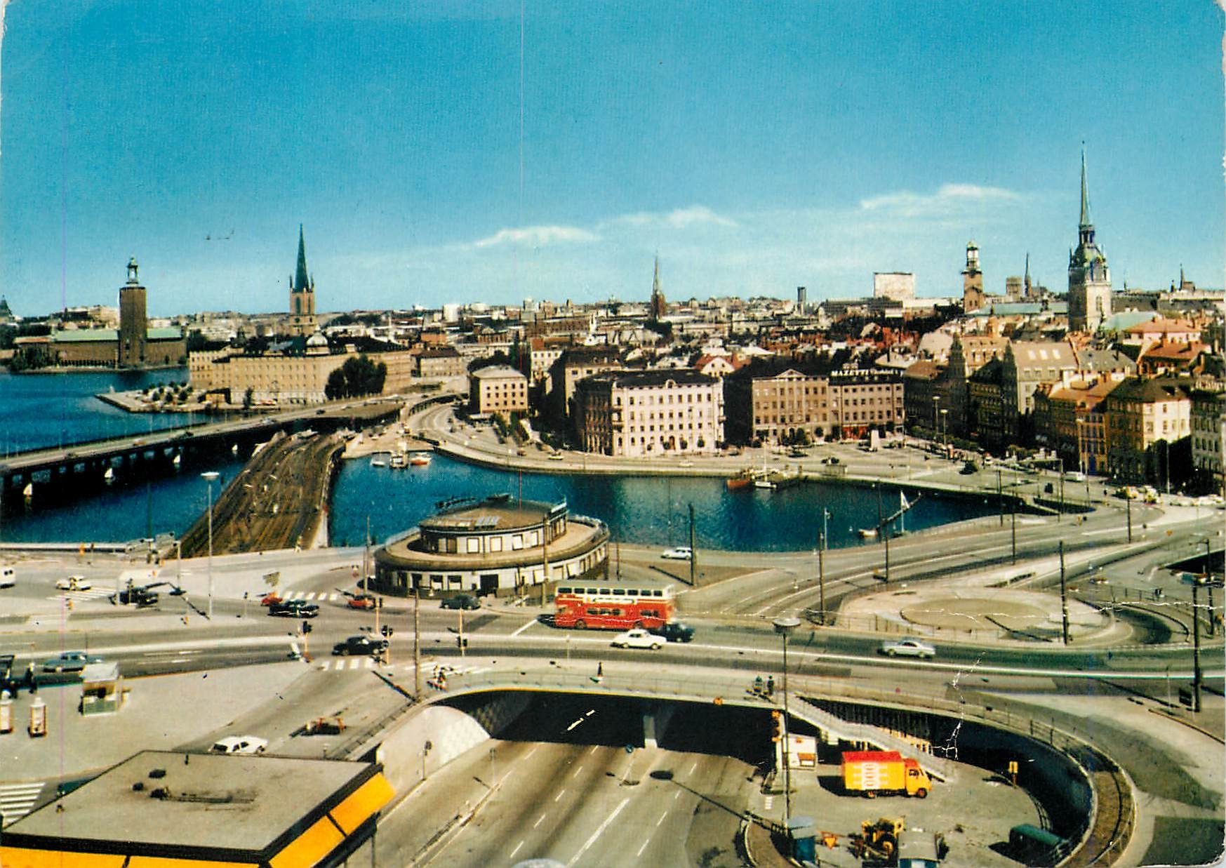 CPM Stockholm vue de l'ascenseur katarina