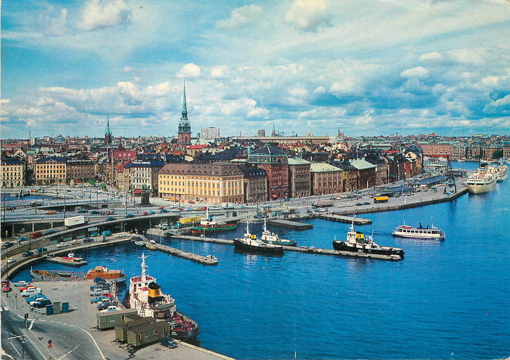 CPM Stockholm vue sur skeppsbron