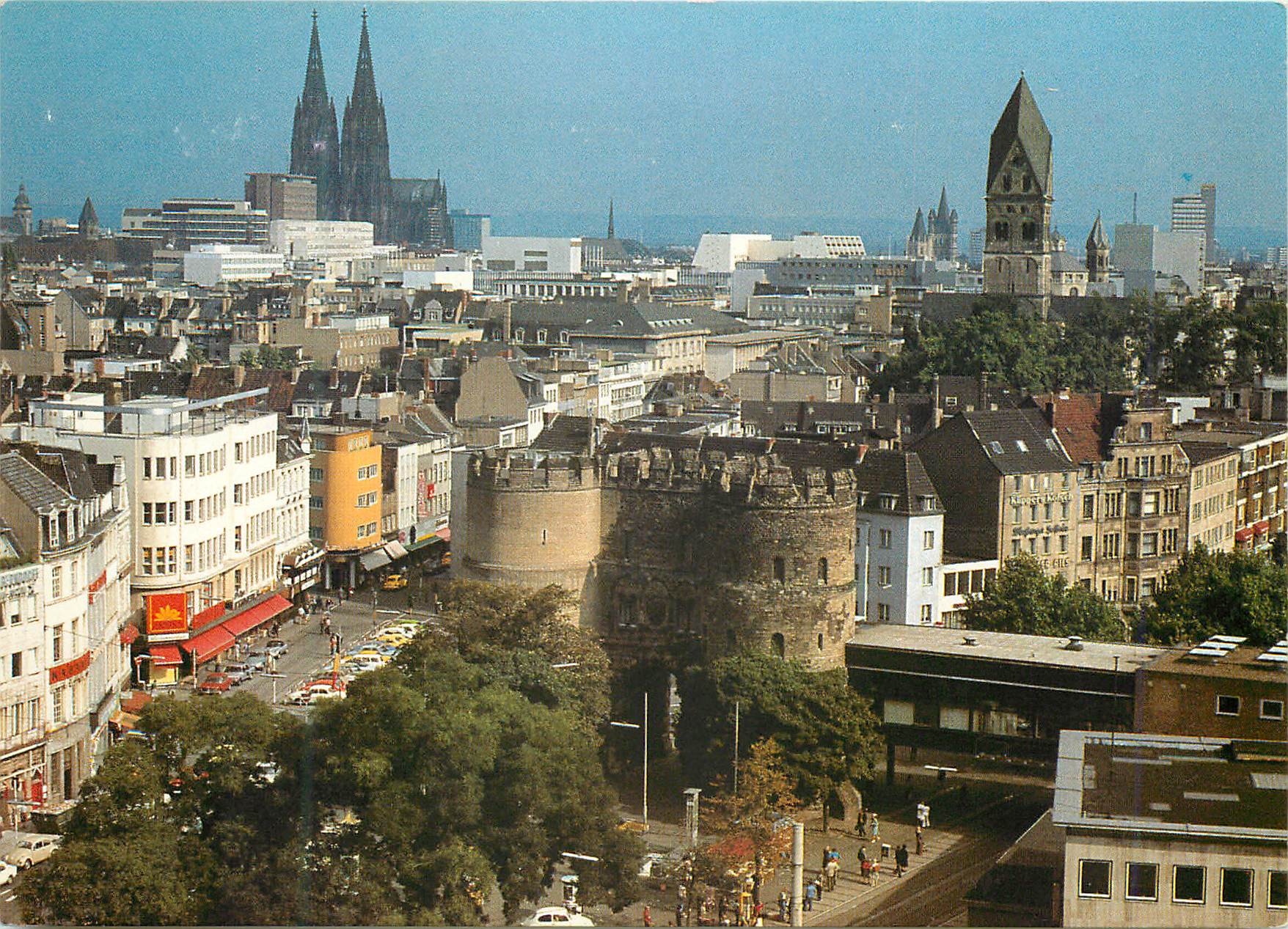 CPM Koln Blick vom Hahnentor auf Dom und St Aposteln