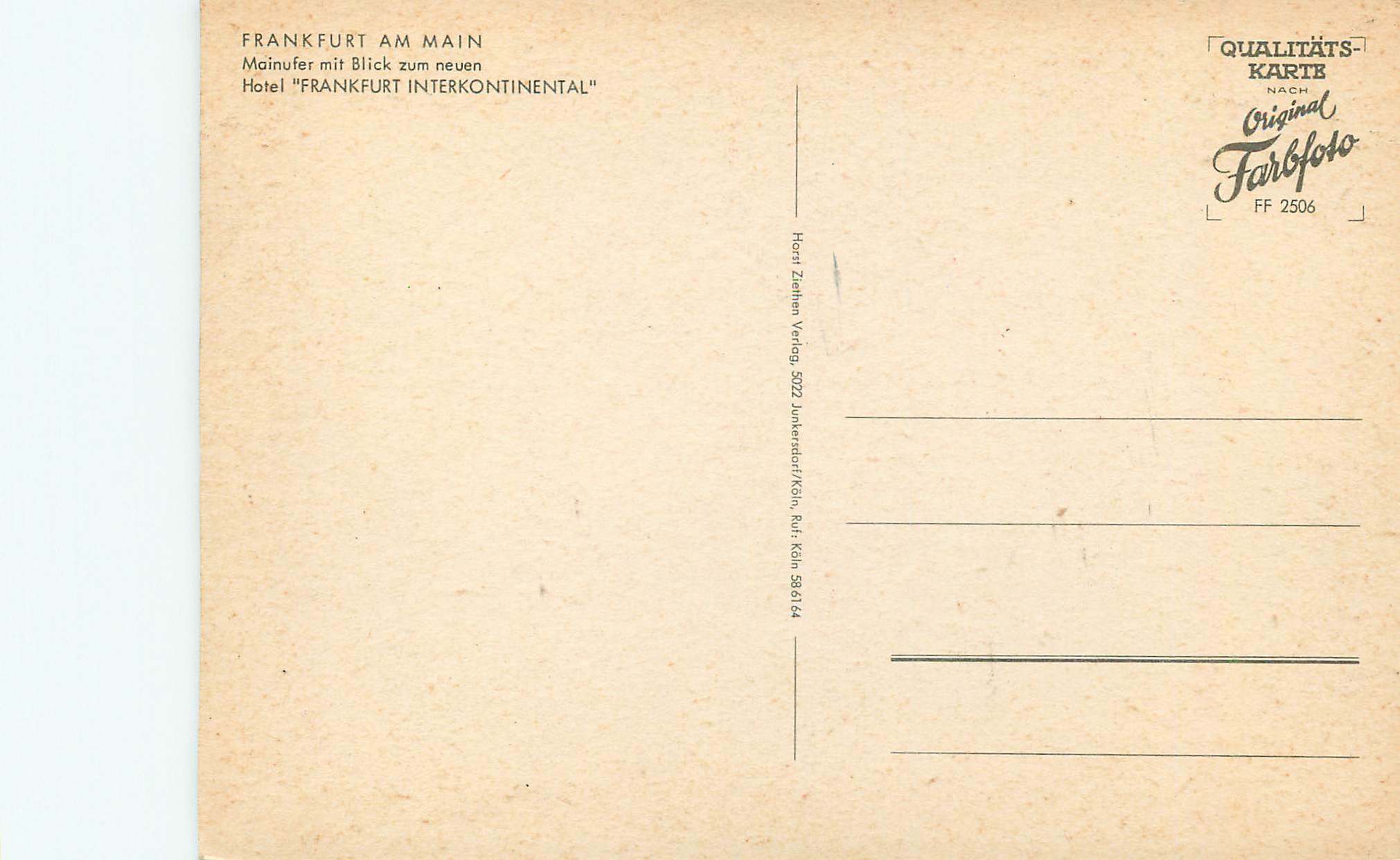 CPM Frankfurt Am Main — Rückseite