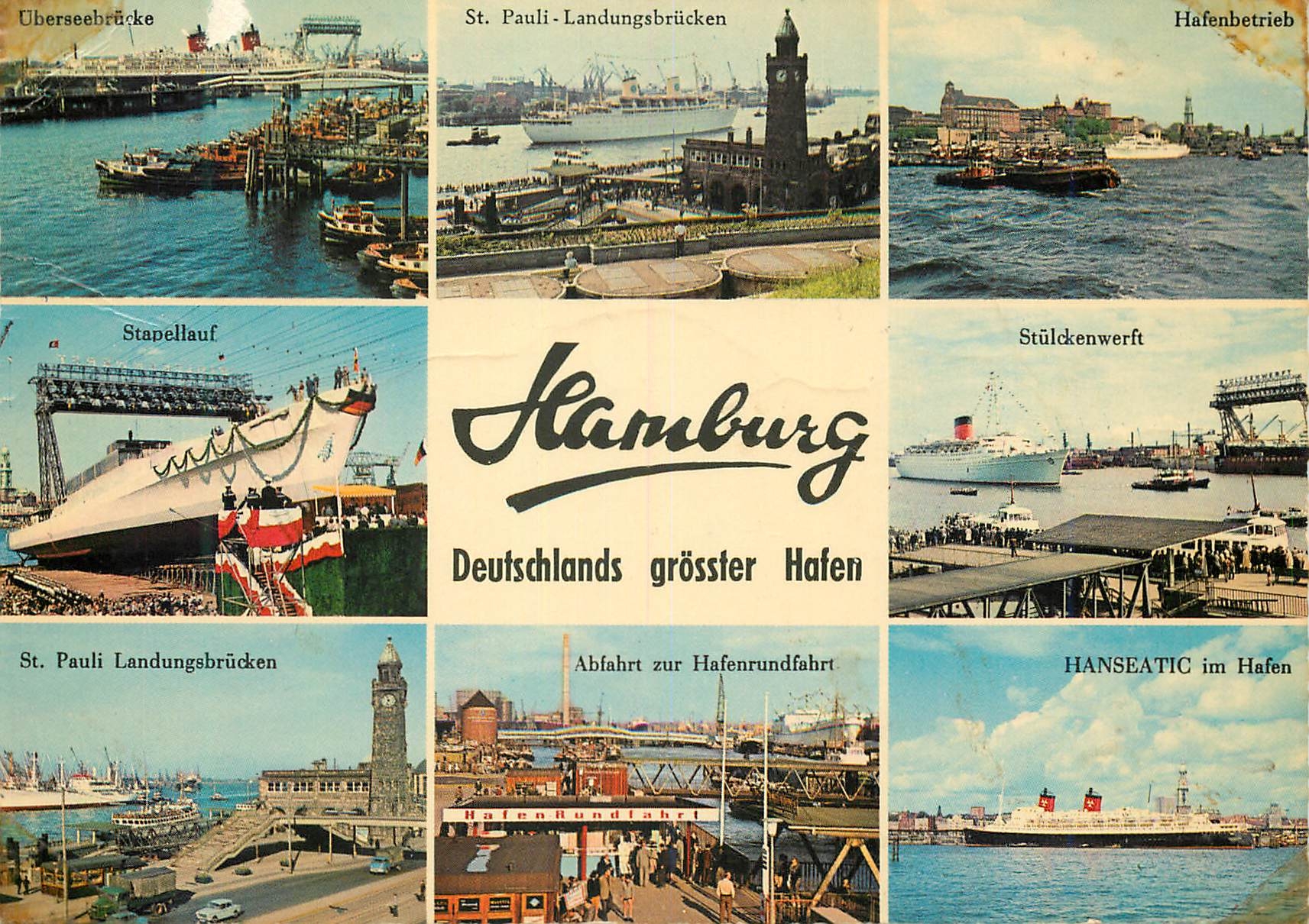 CPM Hamburg Deutschalands grosster Hafen Bateaux