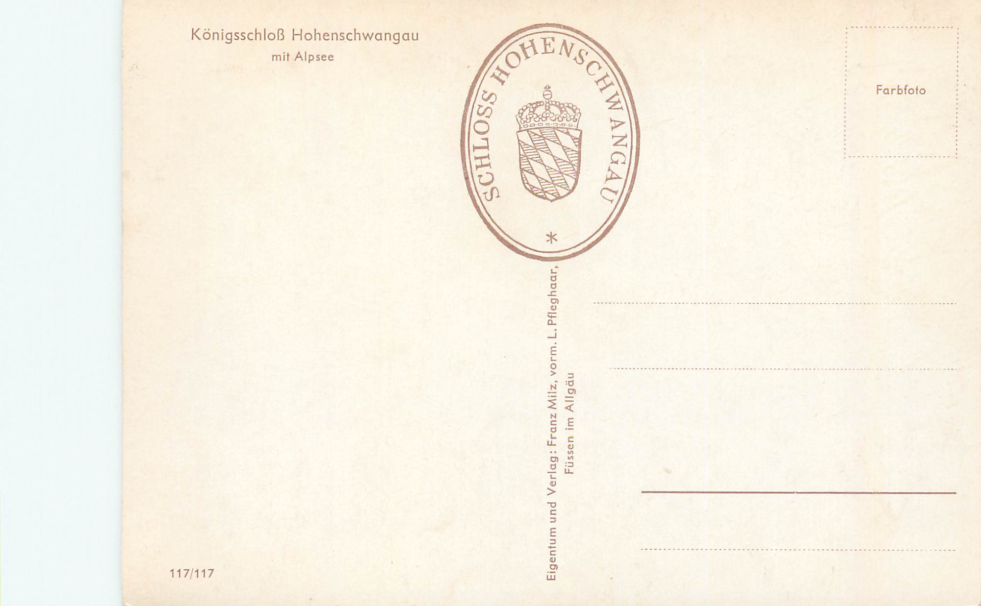 CPM Hohenschwangau — Rückseite